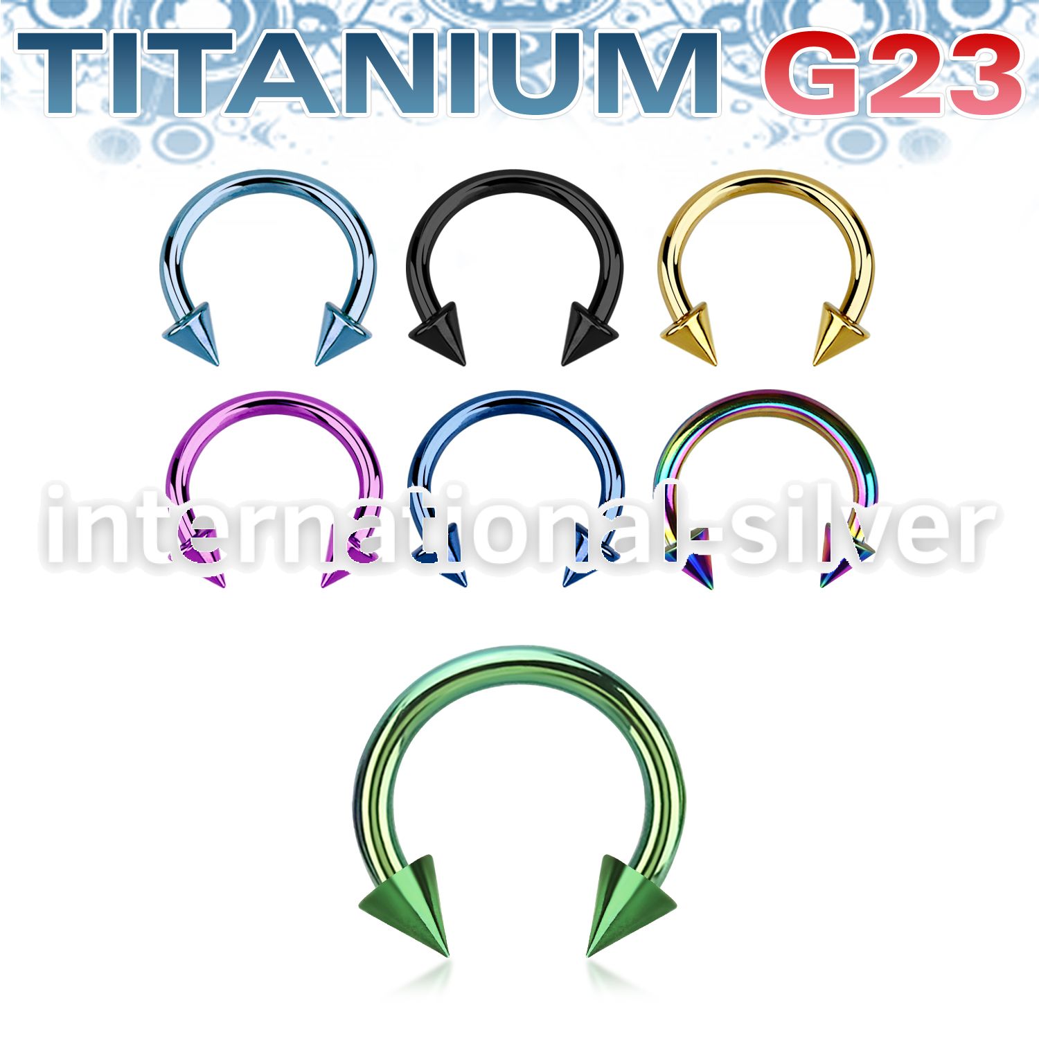 utcbecn horseshoes anodized titanium g23 implant grade belly button