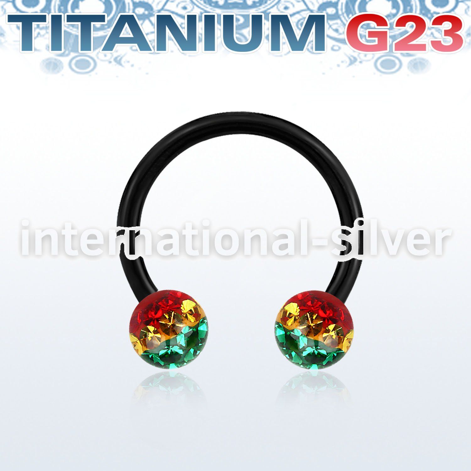utcbfr5r horseshoes anodized titanium g23 implant grade belly button