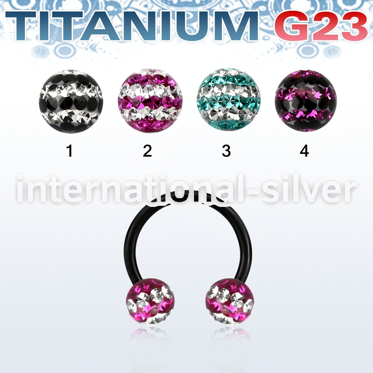 utcbfr6d horseshoes anodized titanium g23 implant grade belly button