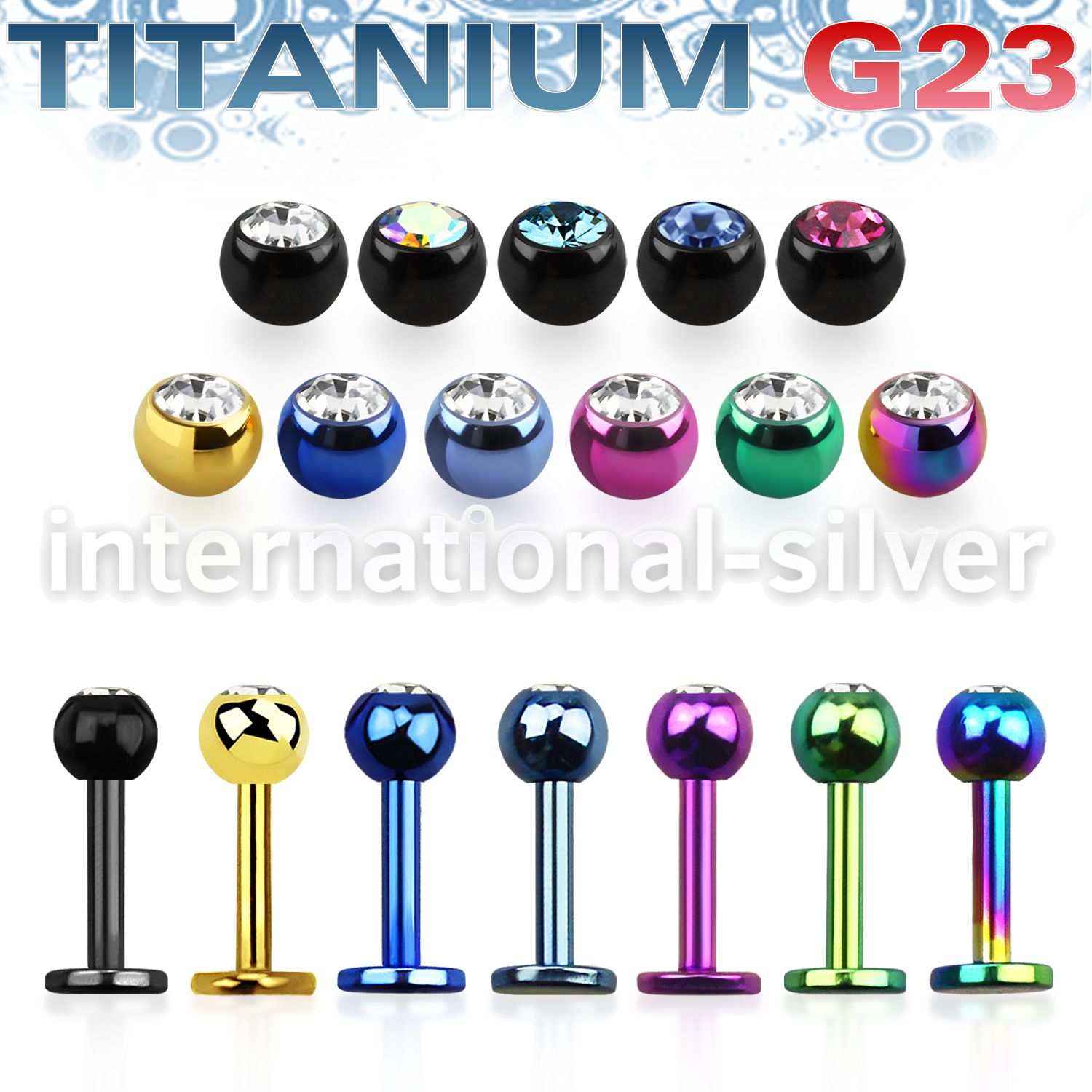 utlbc4 labrets lip rings anodized titanium g23 implant grade labrets chin