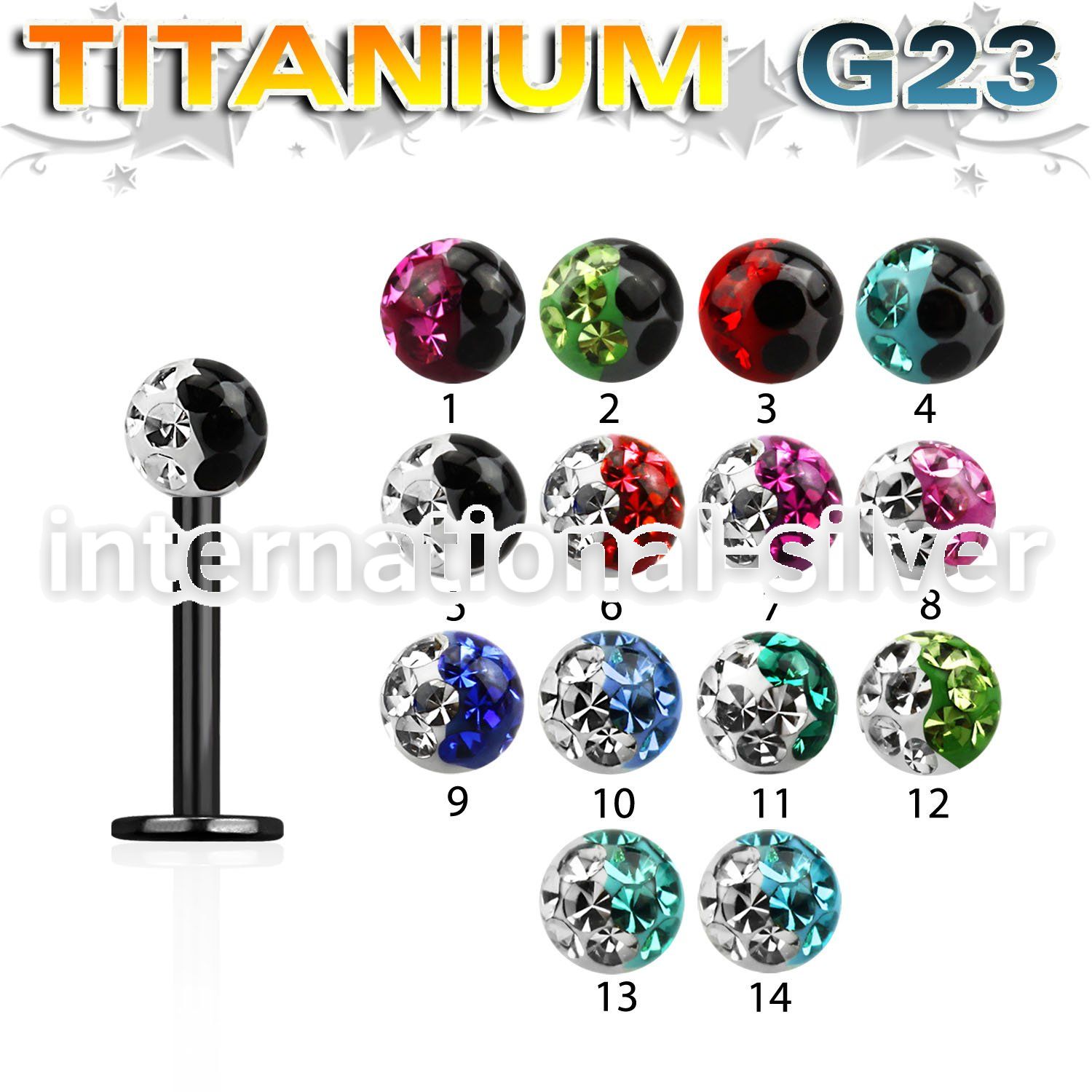 utlbfr3e labrets lip rings anodized titanium g23 implant grade labrets chin