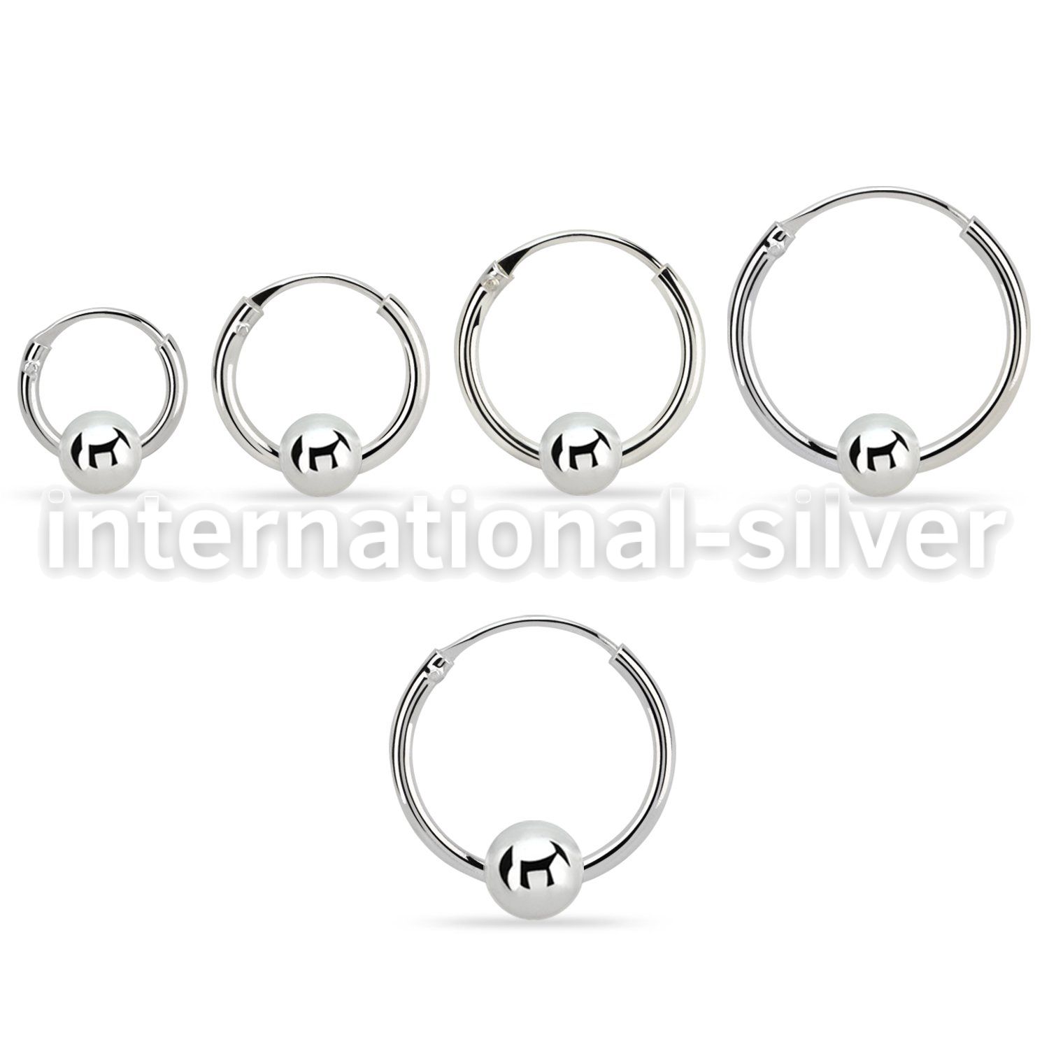 vbcr16m 925 silver ball closure earrings (1.2mm) with 4mm ball