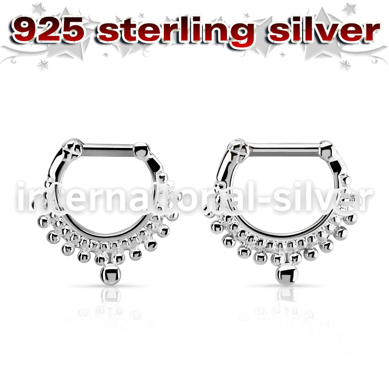 vsepm14 straight barbells silver 925 septum