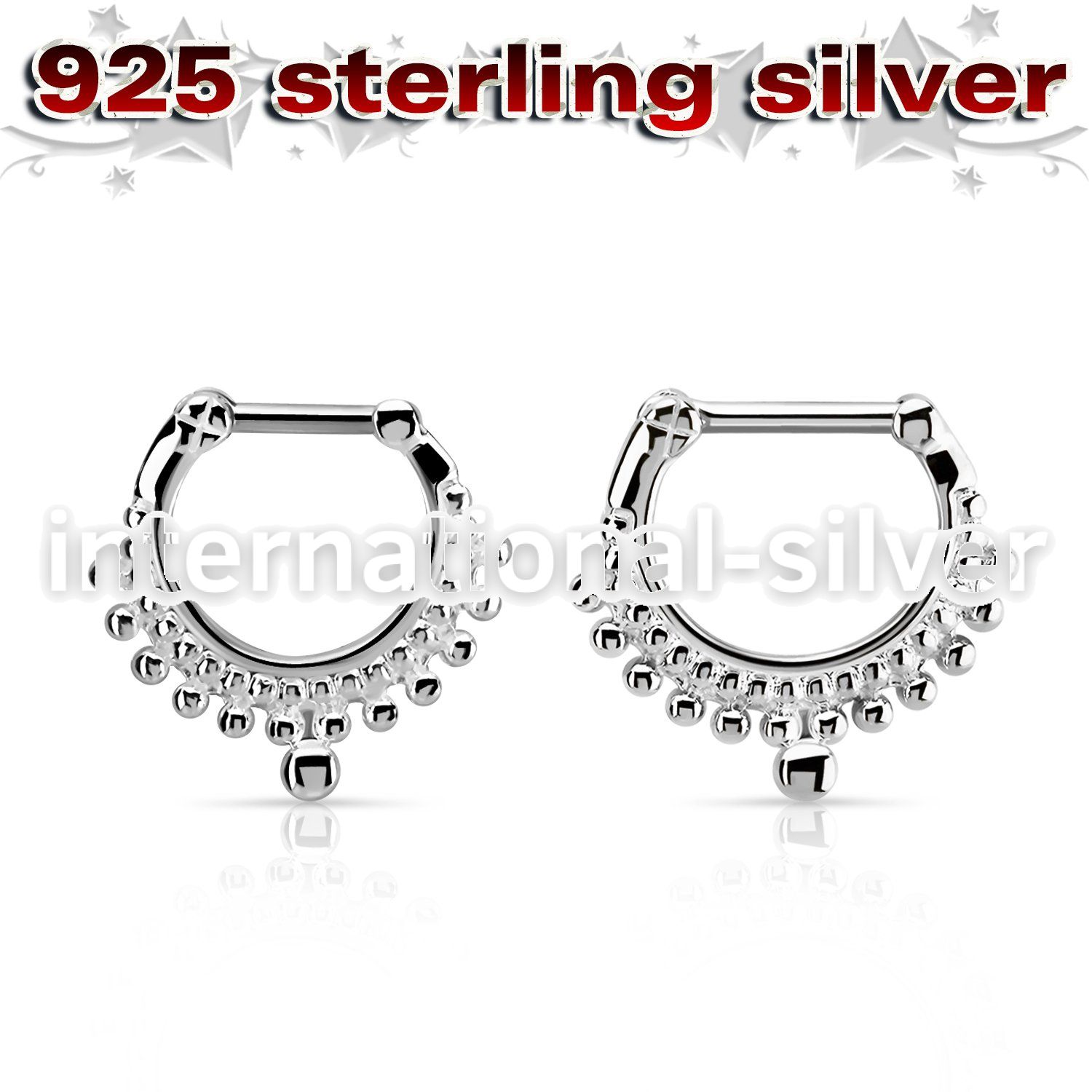 vsepm16 straight barbells silver 925 septum