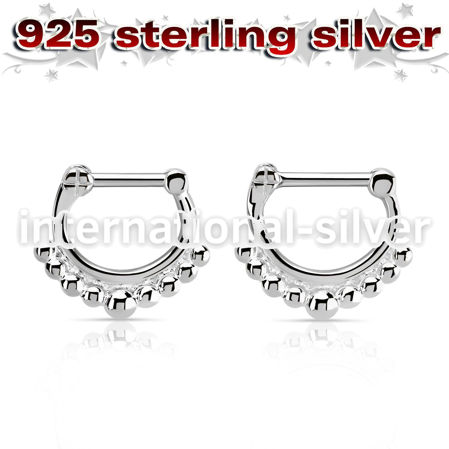 vsepn16 straight barbells silver 925 septum
