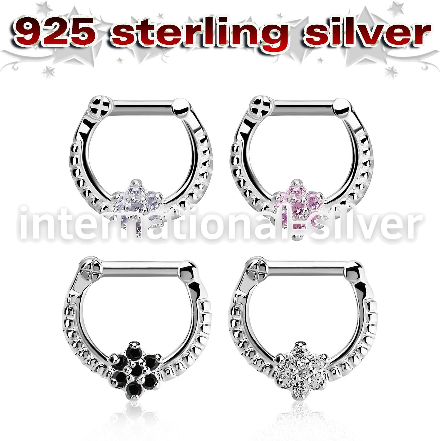 vsepr14 straight barbells silver 925 septum