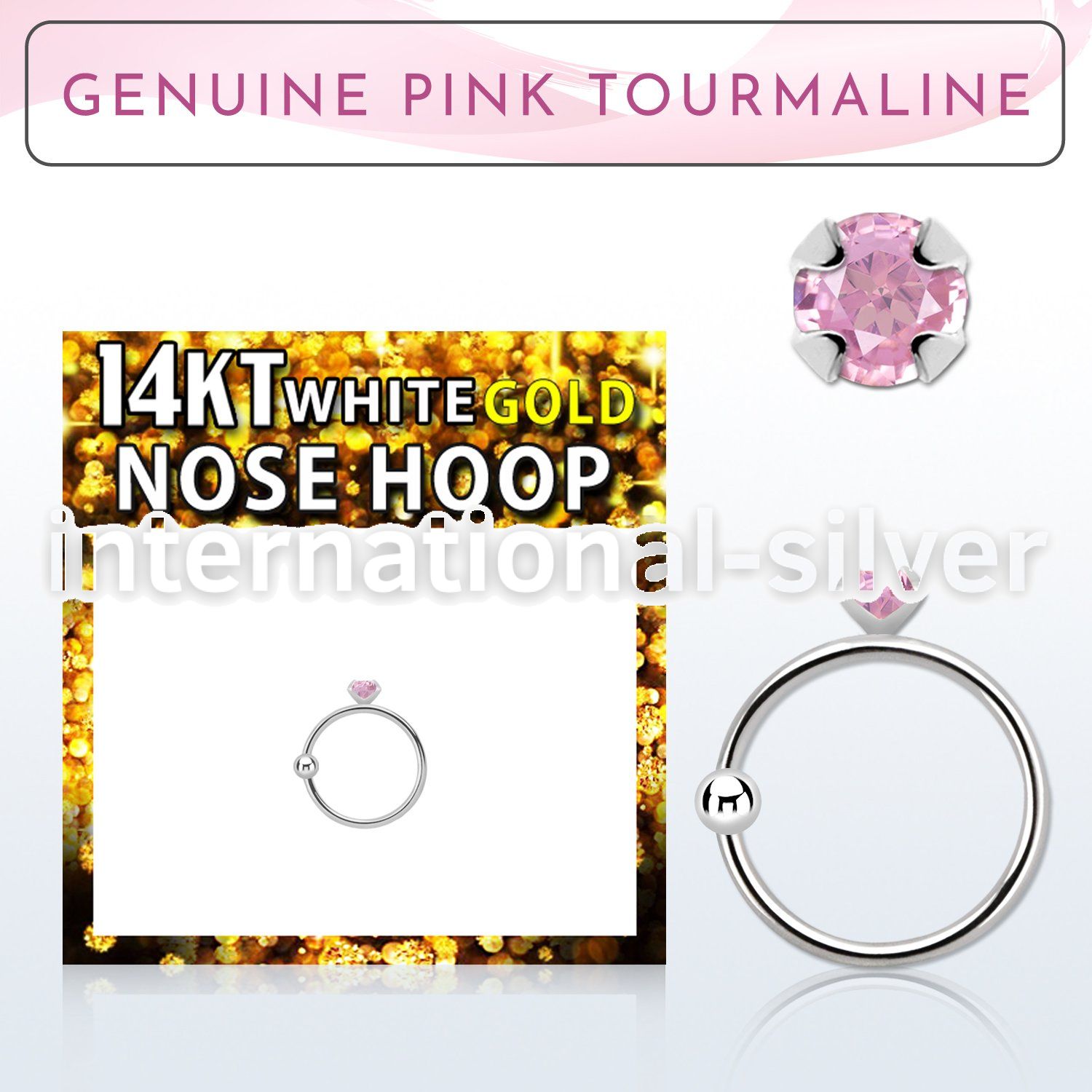 whge3 nose hoop gold ear lobe