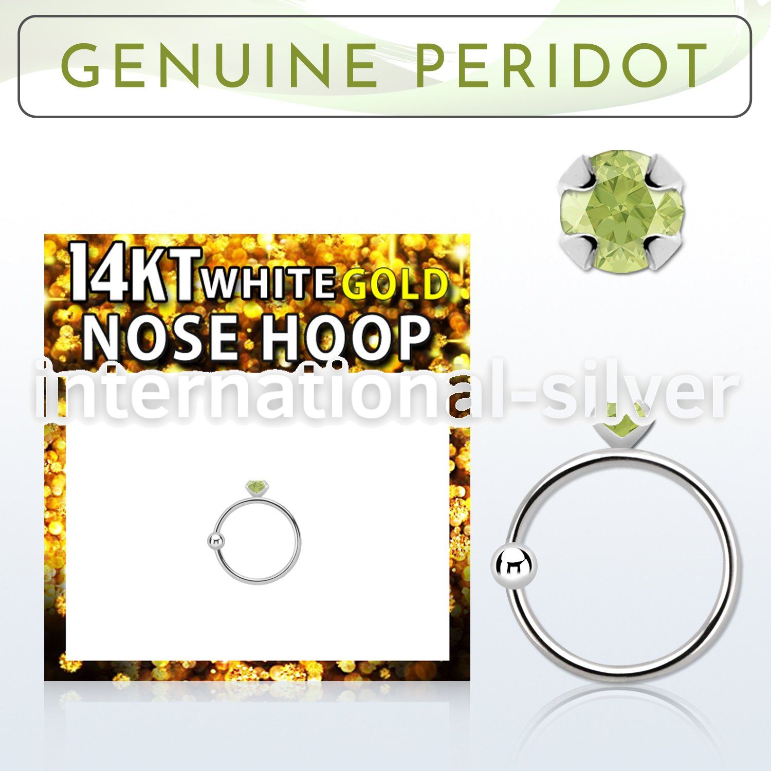 whge4 nose hoop gold ear lobe