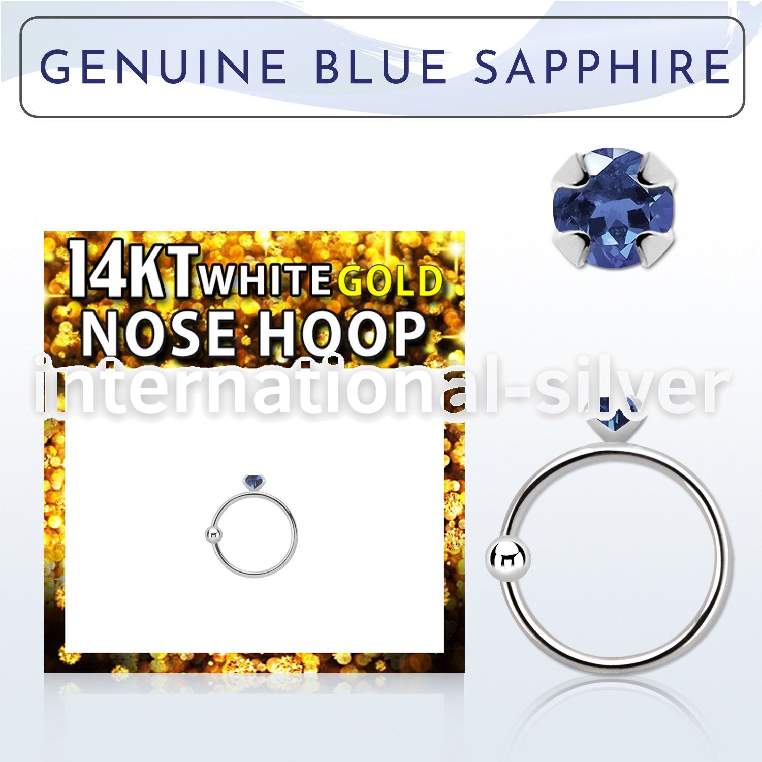 whge9 nose hoop gold ear lobe