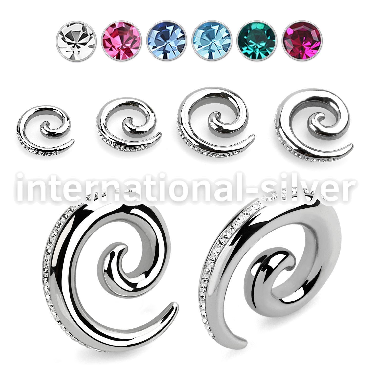 wspgmf tapers surgical steel 316l ear lobe
