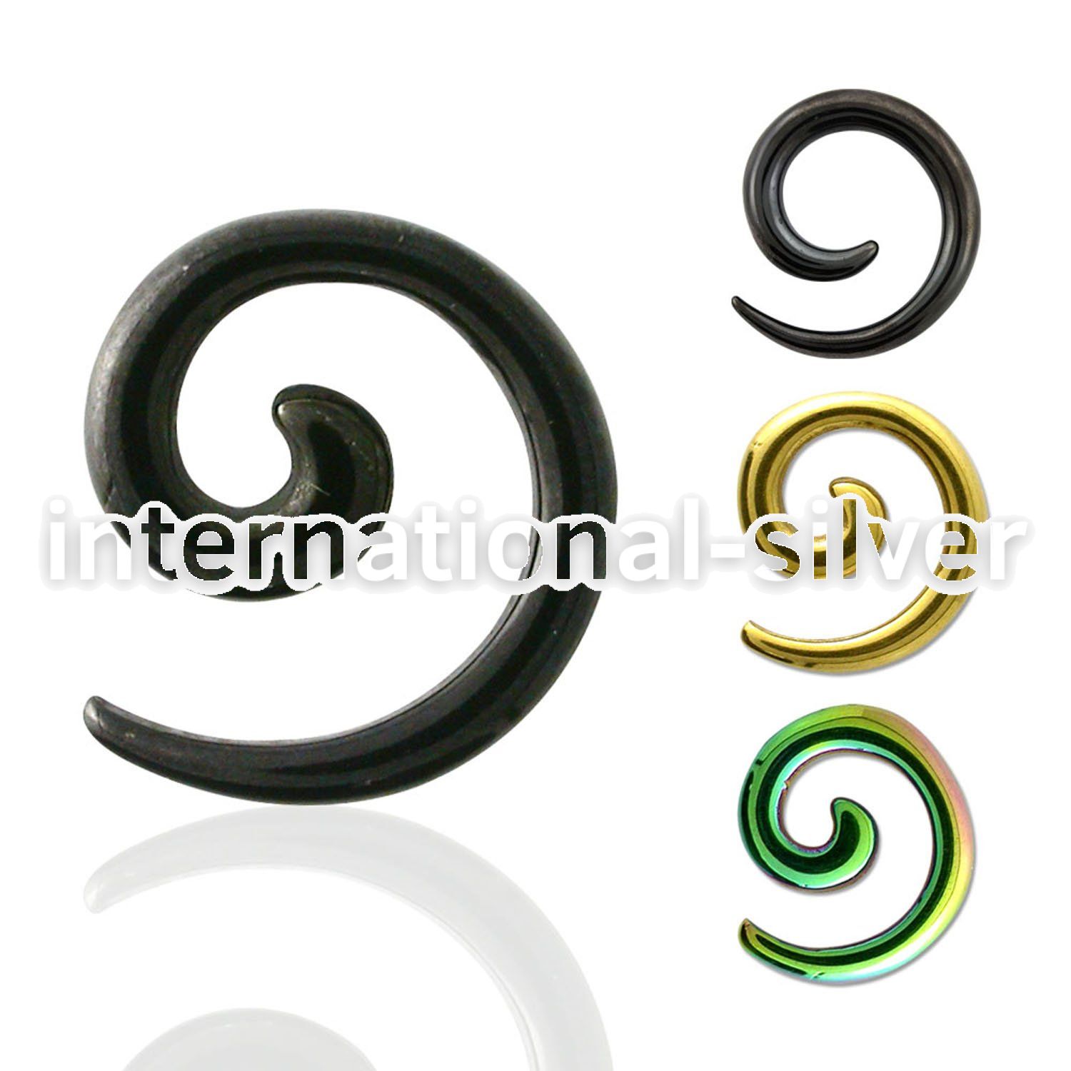 wspgt tapers anodized surgical steel 316l ear lobe