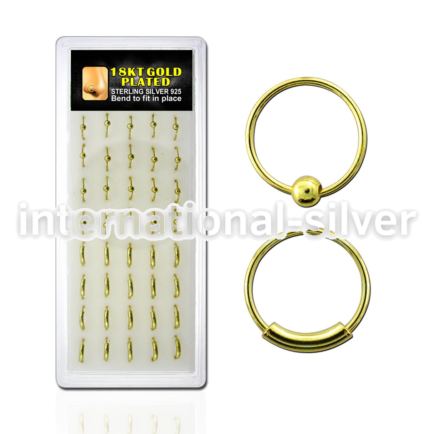 x18gnh nose hoop silver 925 nose