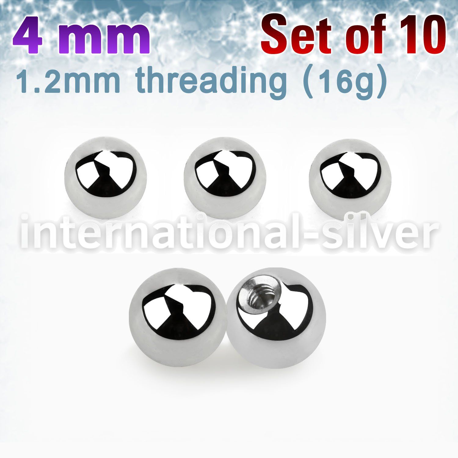 xbal4s loose body jewelry parts surgical steel 316l 