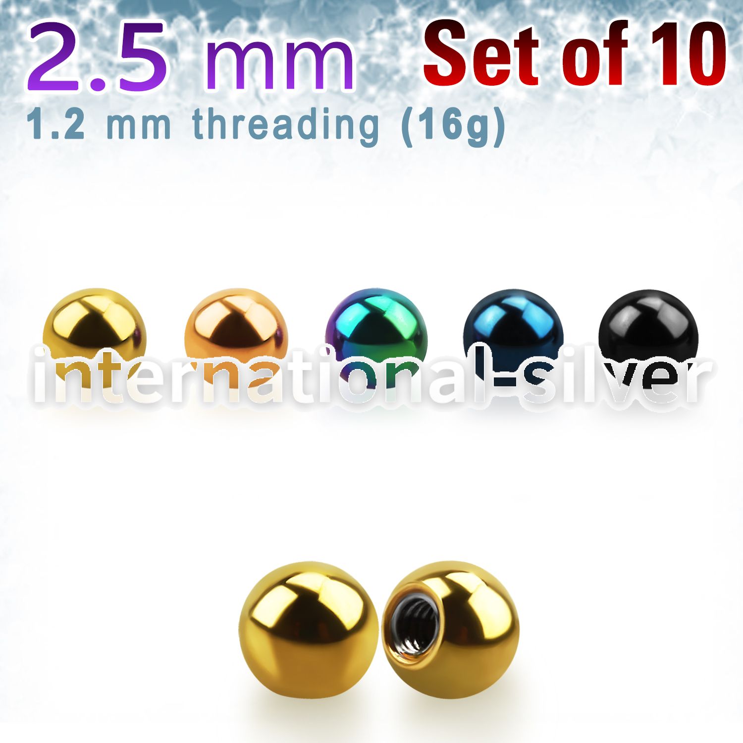 xbt25 loose body jewelry parts anodized surgical steel 316l belly button