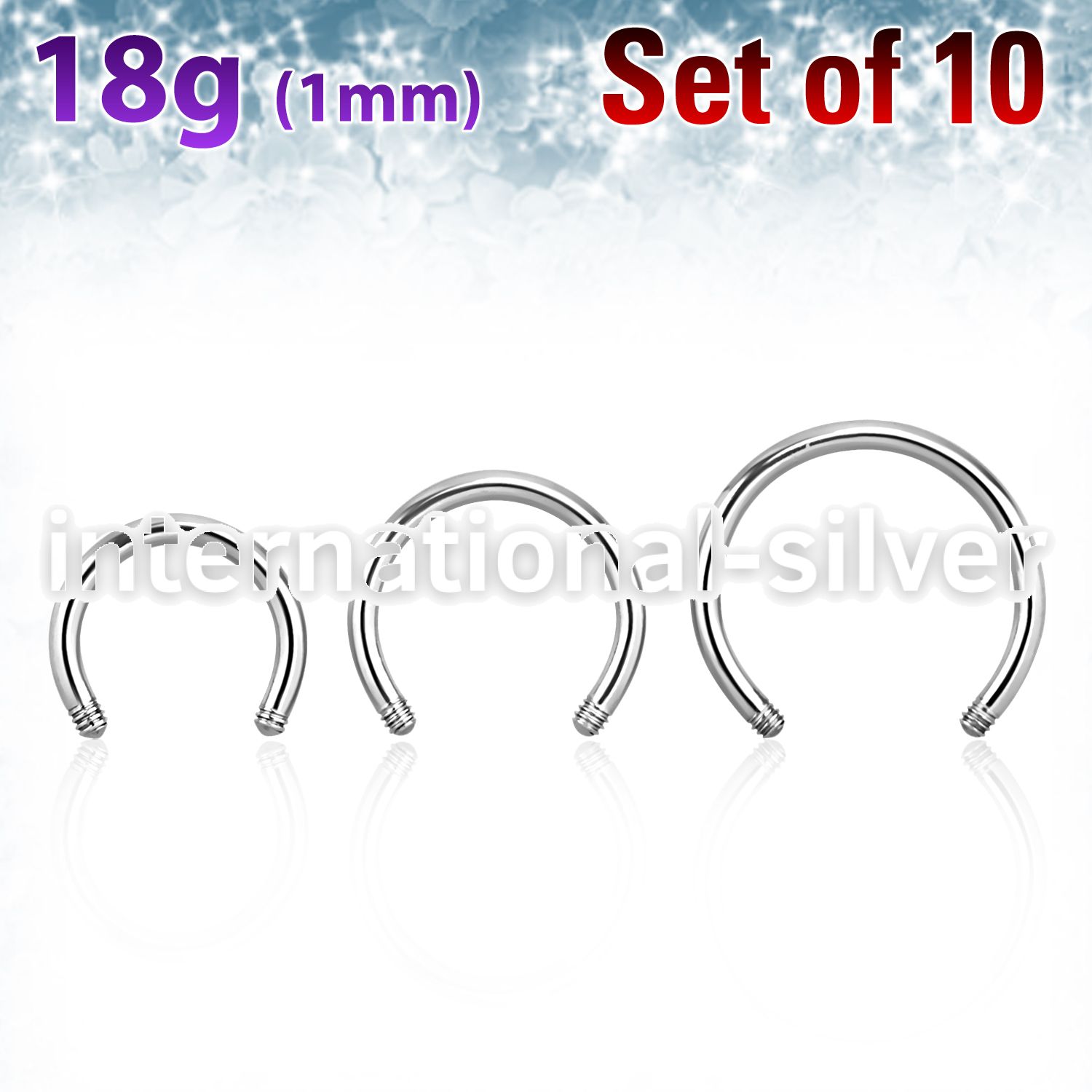 xcb18g loose body jewelry parts surgical steel 316l 