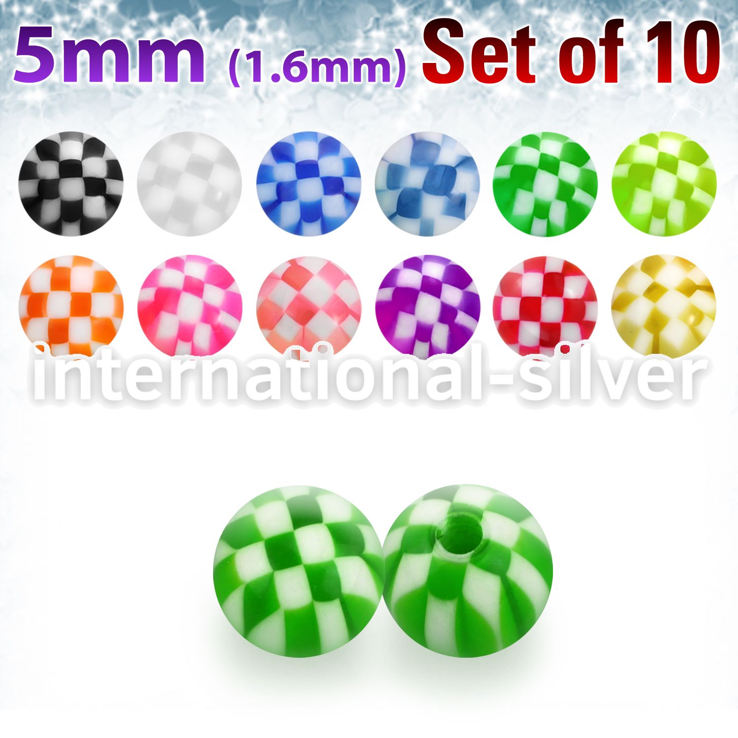 xckbal5 loose body jewelry parts acrylic body jewelry belly button