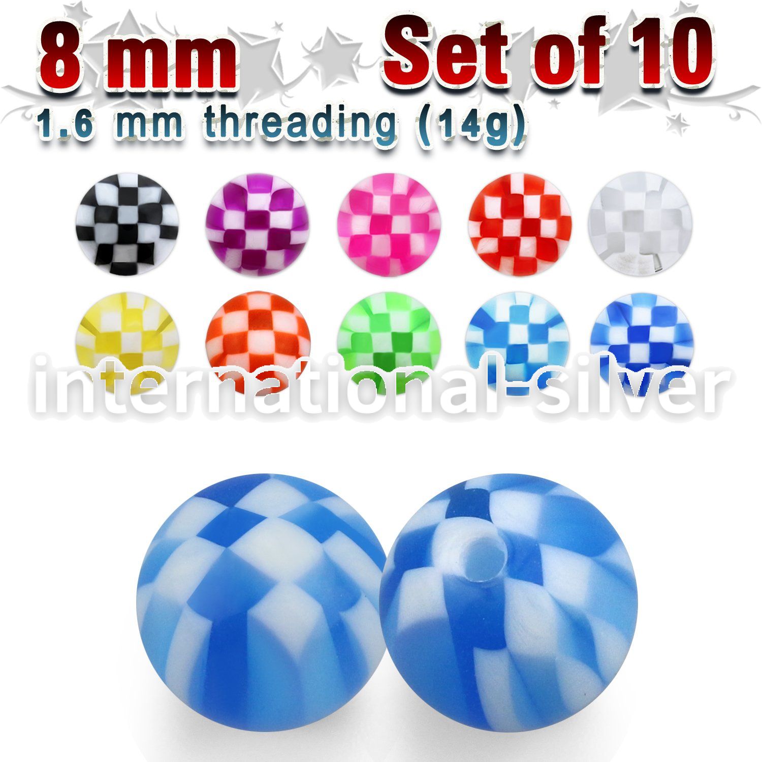 xckbal8 loose body jewelry parts acrylic body jewelry 