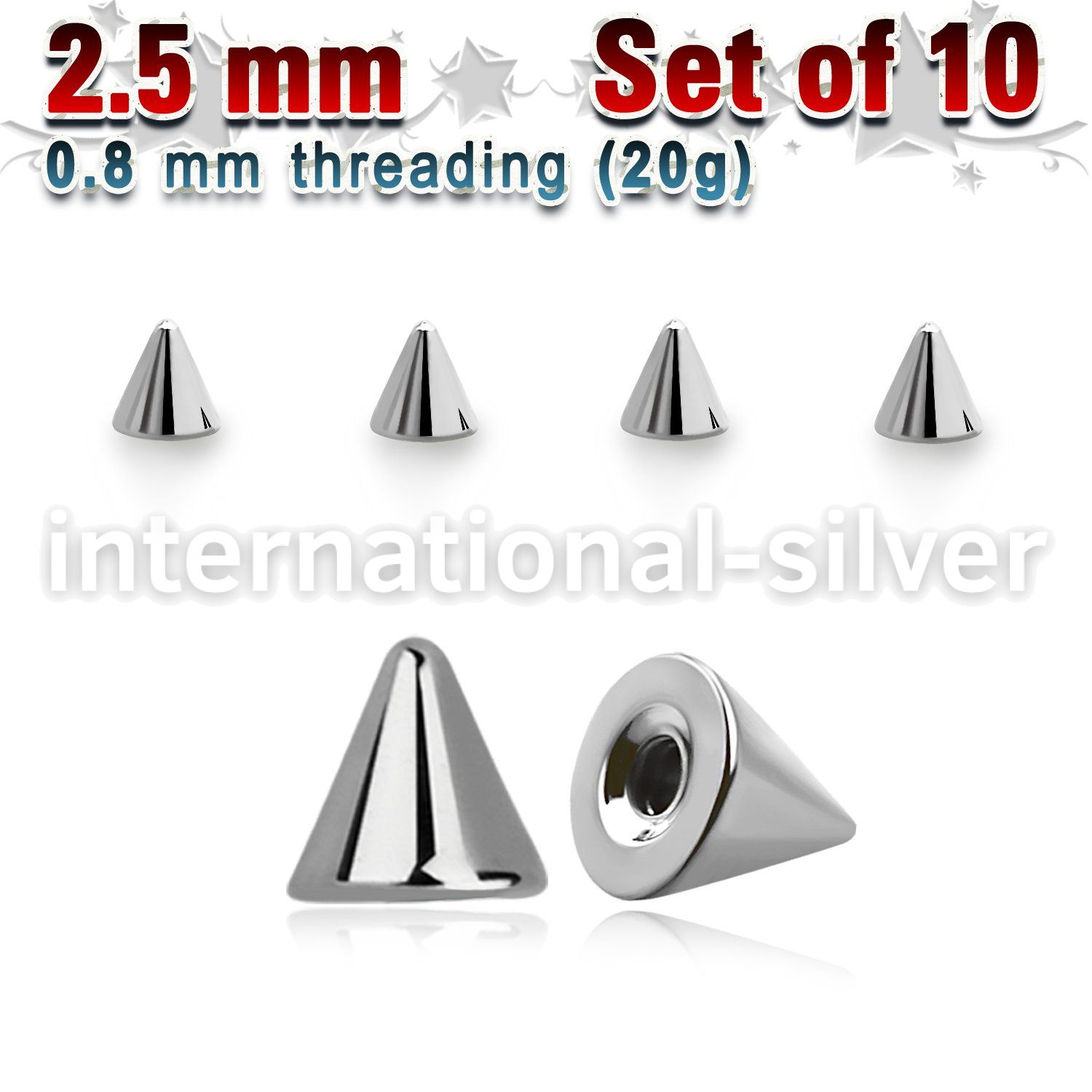 xcn25xs loose body jewelry parts surgical steel 316l 