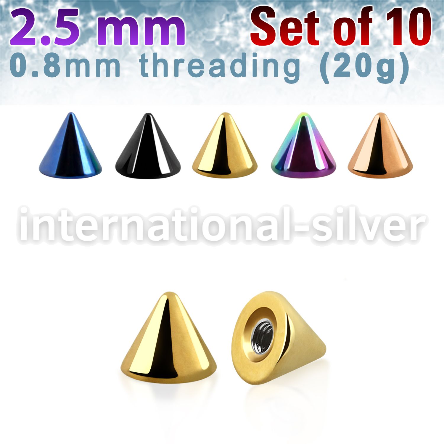 xcnt25xs anodized surgical steel body jewelry parts piercing