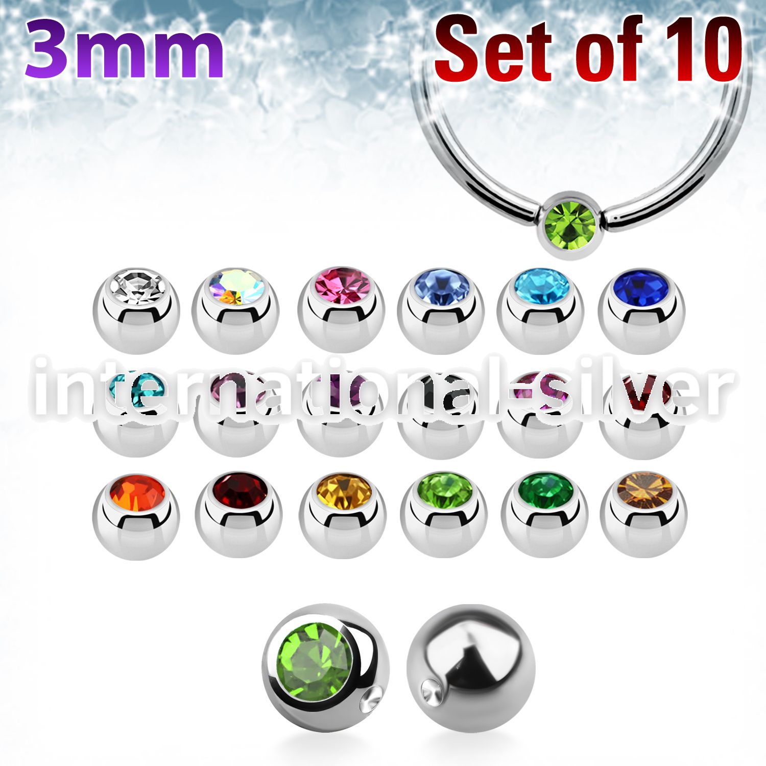 xdpbc3 loose body jewelry parts surgical steel 316l 