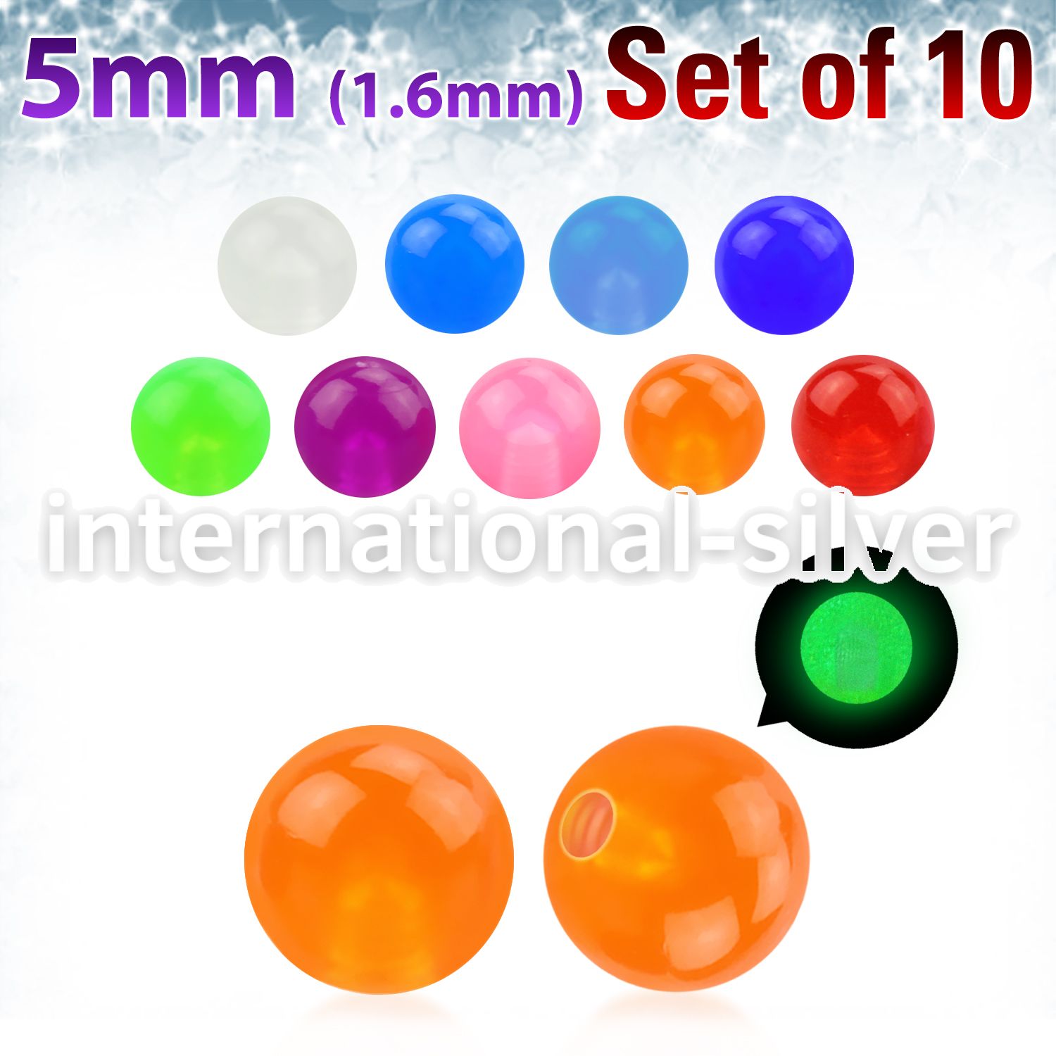 xglb5 loose body jewelry parts acrylic body jewelry belly button