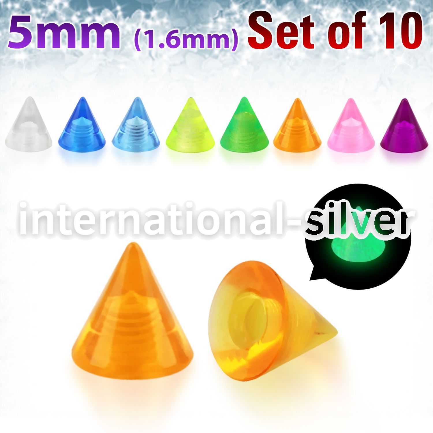 xglcn5 loose body jewelry parts acrylic body jewelry belly button