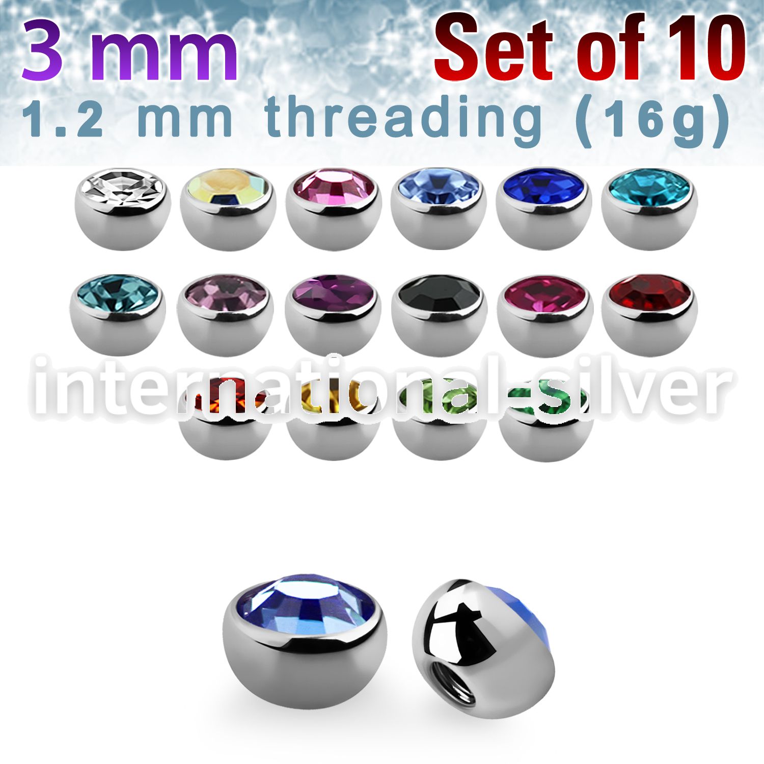 xhjb3 loose body jewelry parts surgical steel 316l 