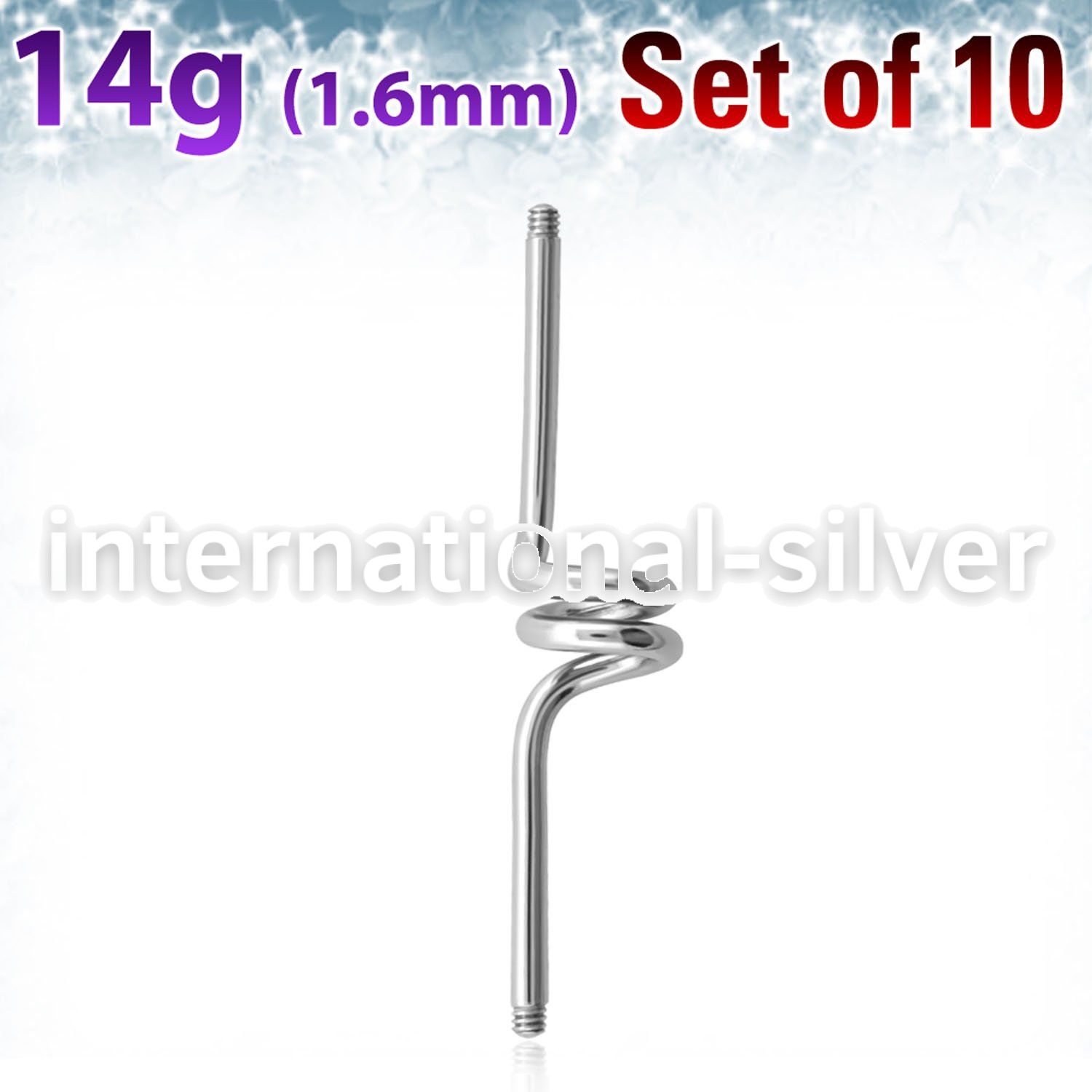 xinc14g loose body jewelry parts surgical steel 316l belly button