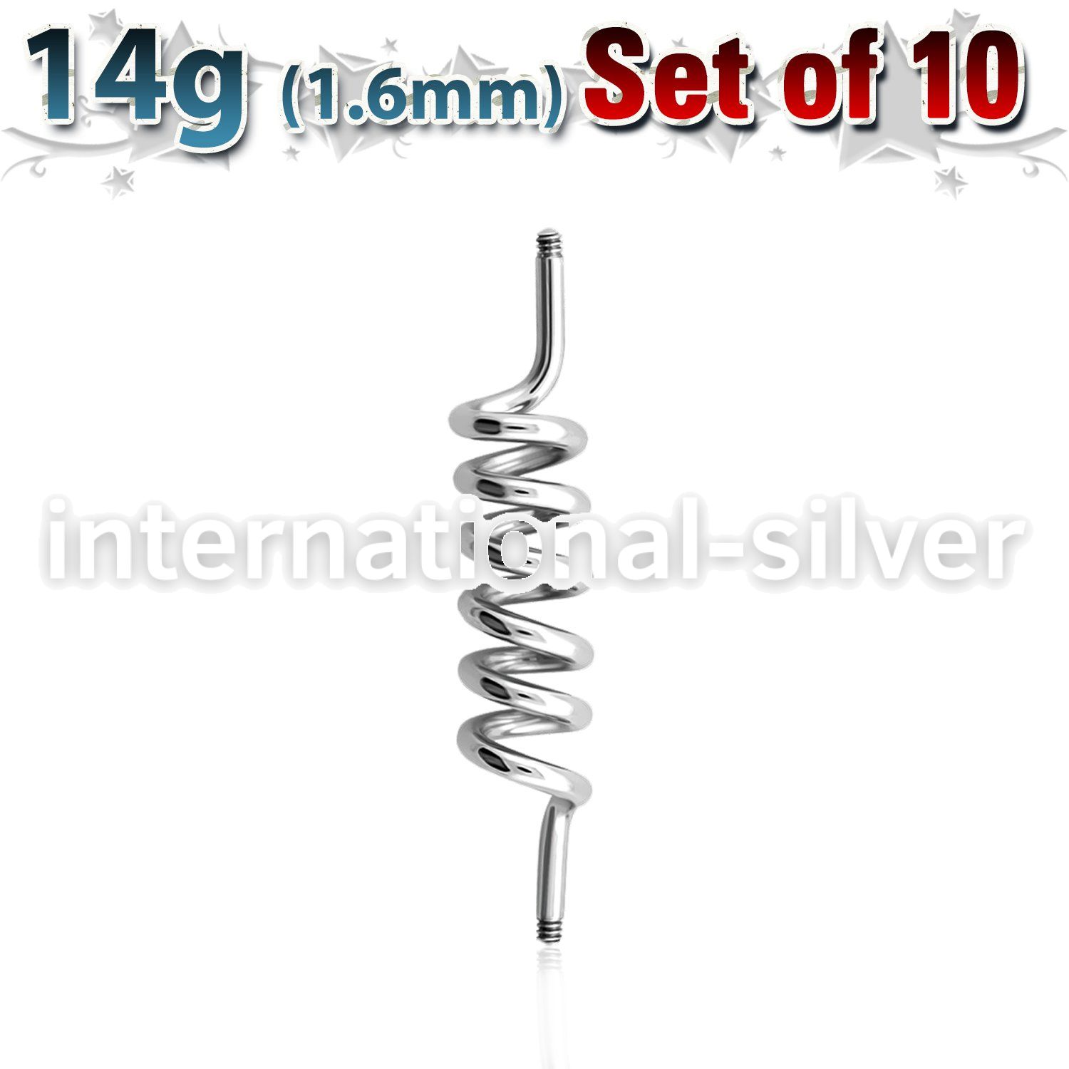 xind14g loose body jewelry parts surgical steel 316l belly button