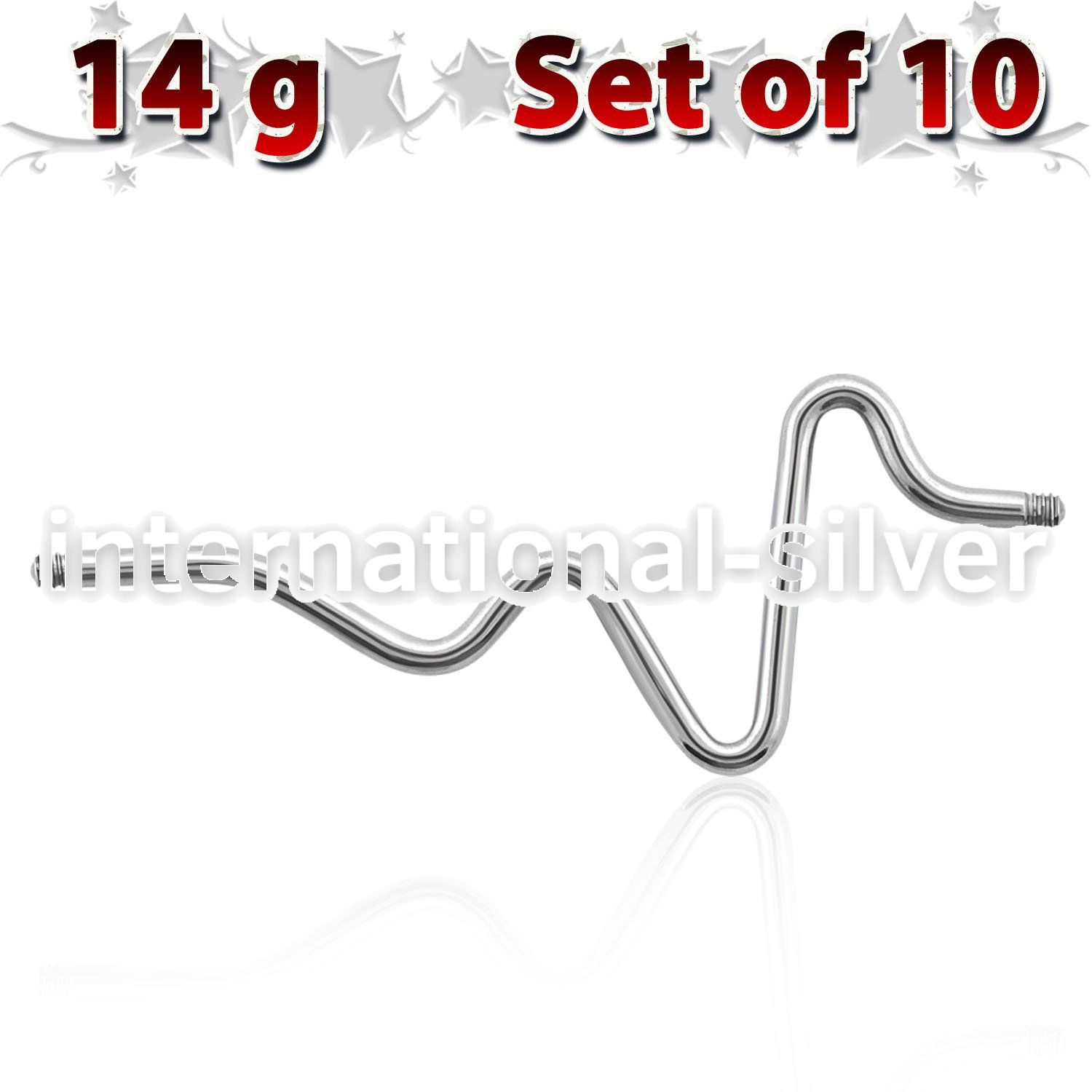 xine14g loose body jewelry parts surgical steel 316l 