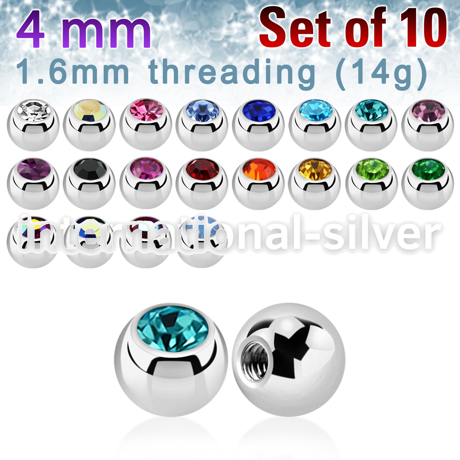 xjb4 loose body jewelry parts surgical steel 316l belly button