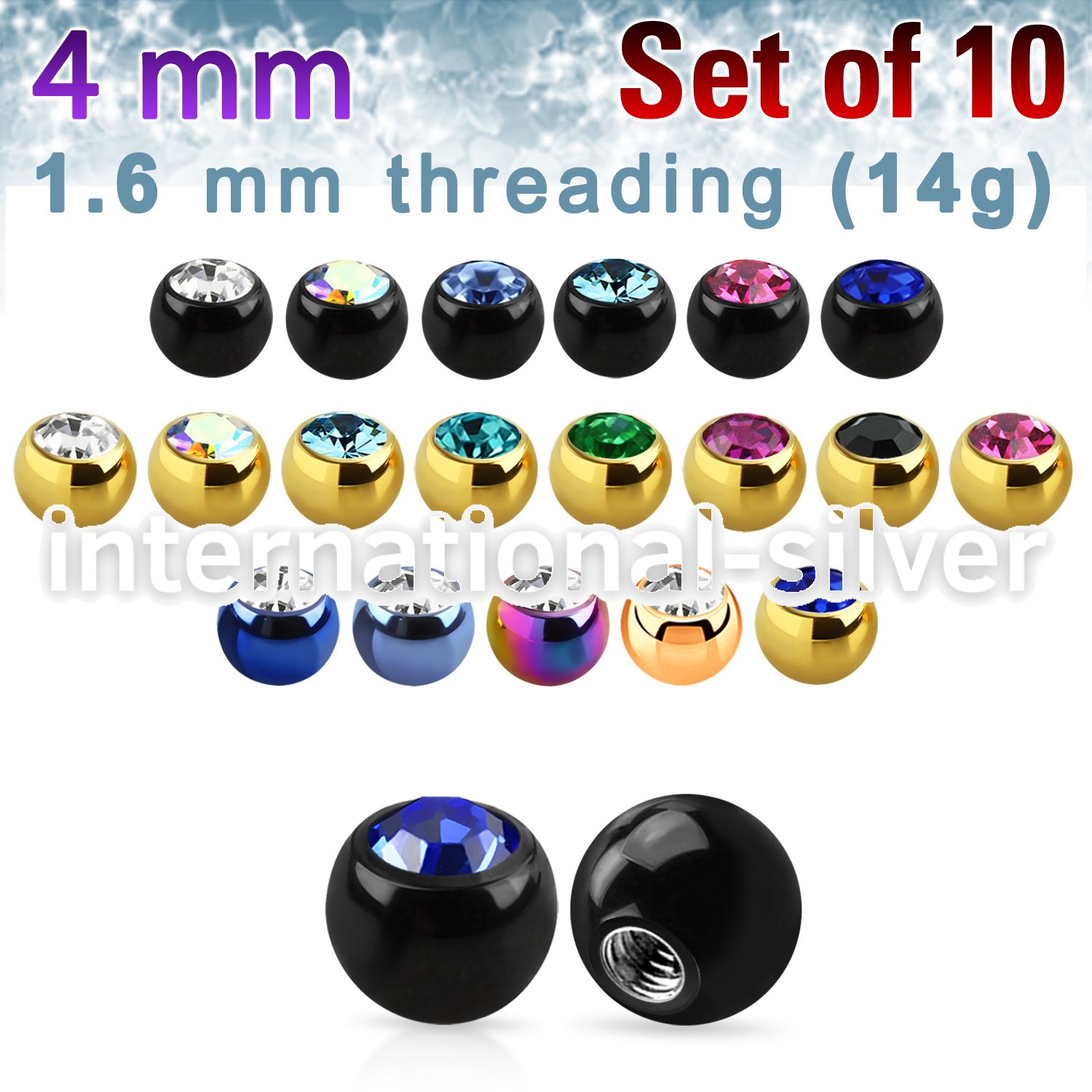 xjbt4g loose body jewelry parts anodized surgical steel 316l belly button