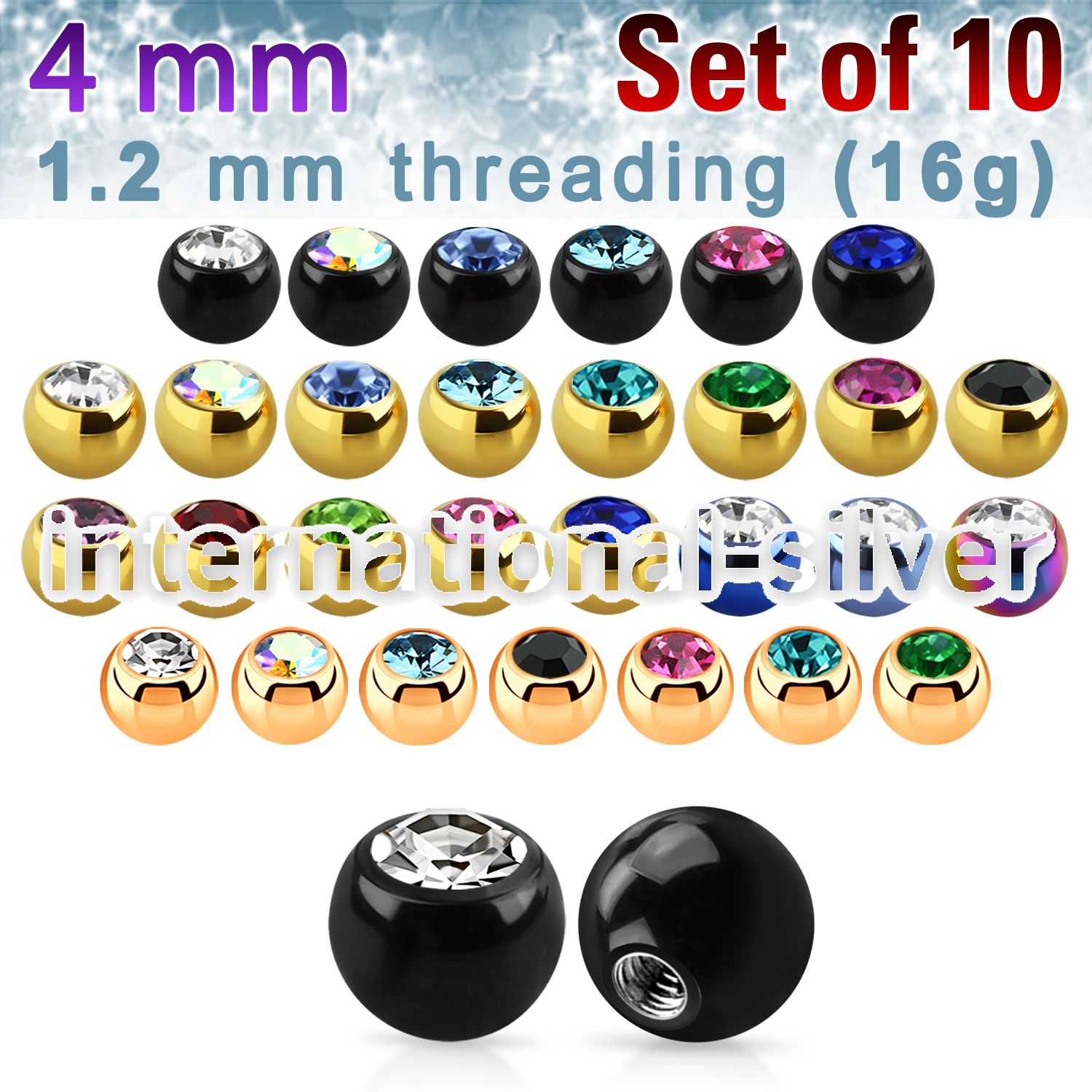 xjbt4s loose body jewelry parts anodized surgical steel 316l belly button