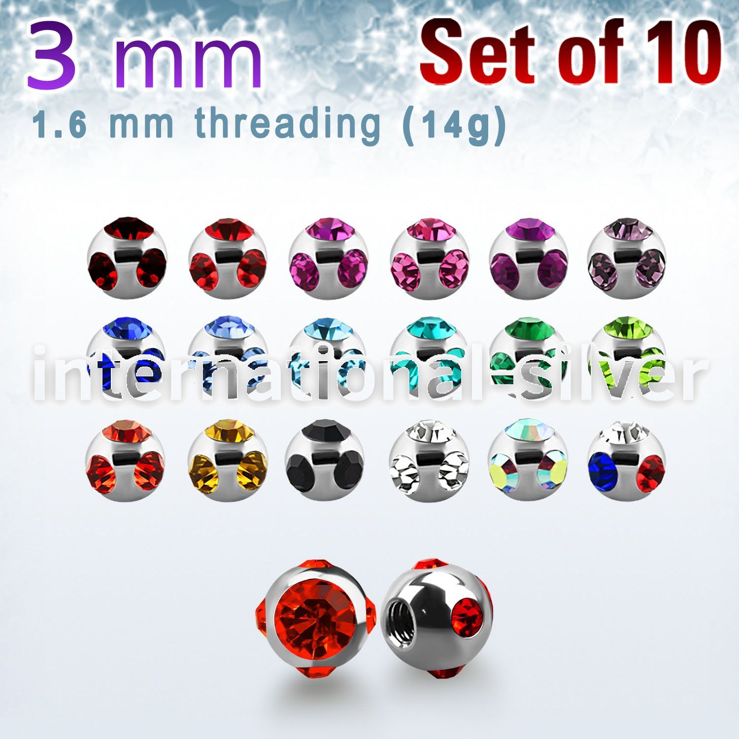 xmjb3g loose body jewelry parts surgical steel 316l 