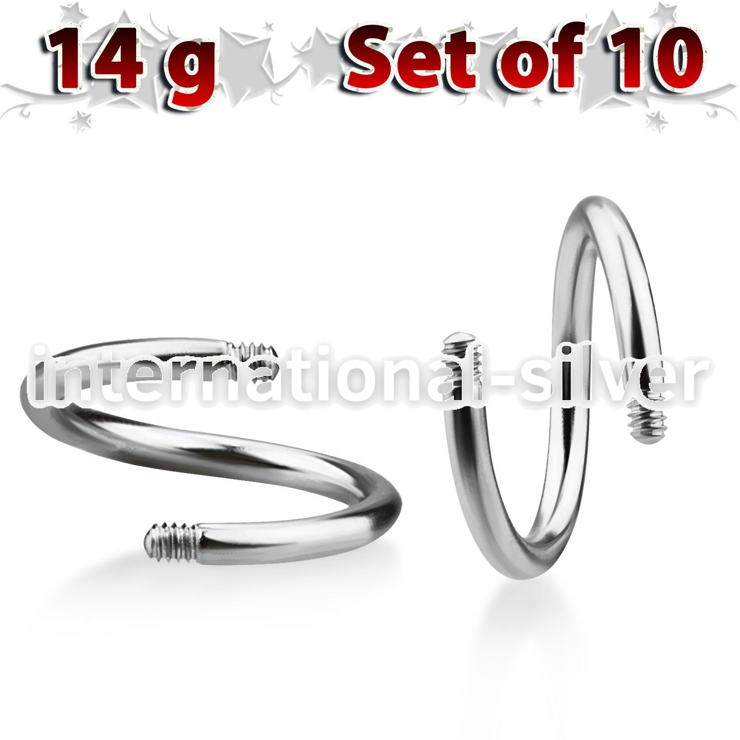 xsp14g loose body jewelry parts surgical steel 316l belly button