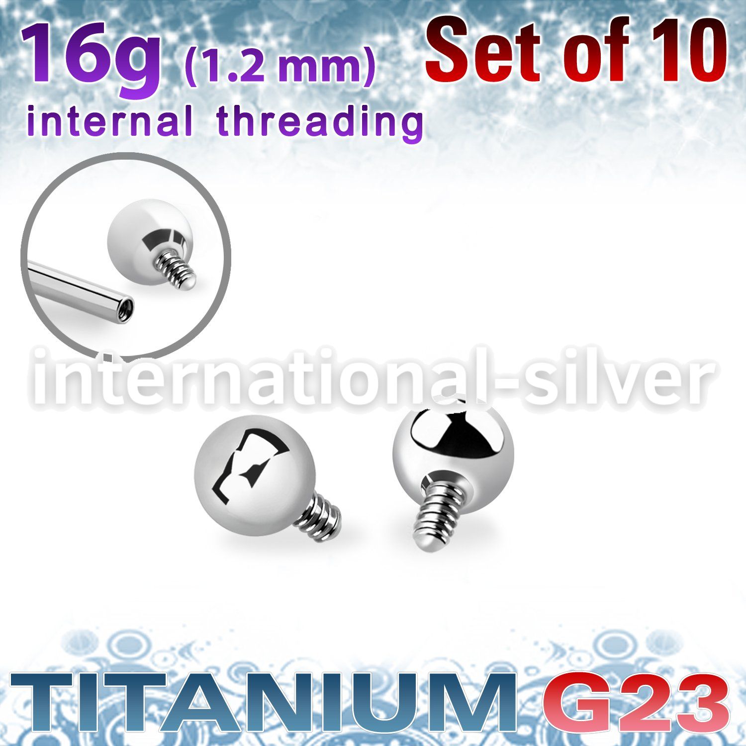 xubal25i titanium balls 09 threading 10pcs