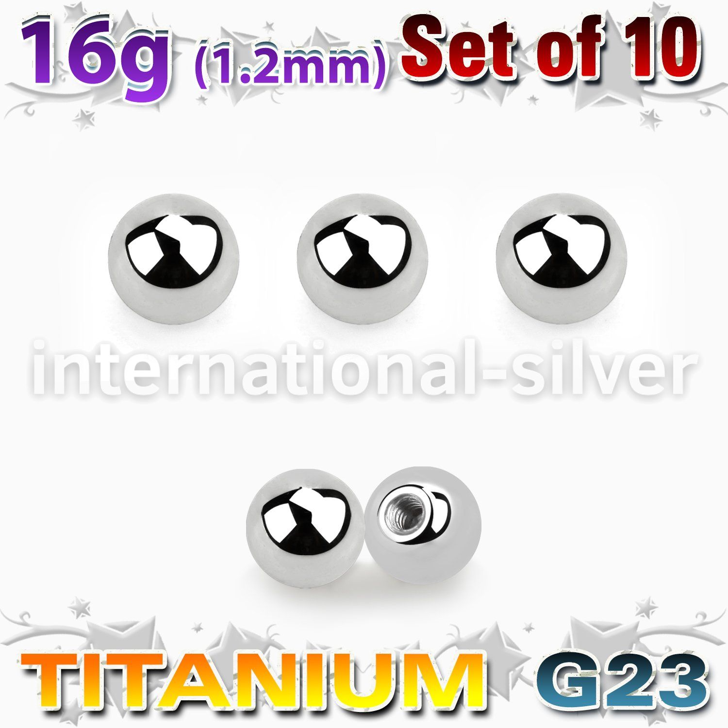 xubal3 loose body jewelry parts titanium g23 implant grade belly button