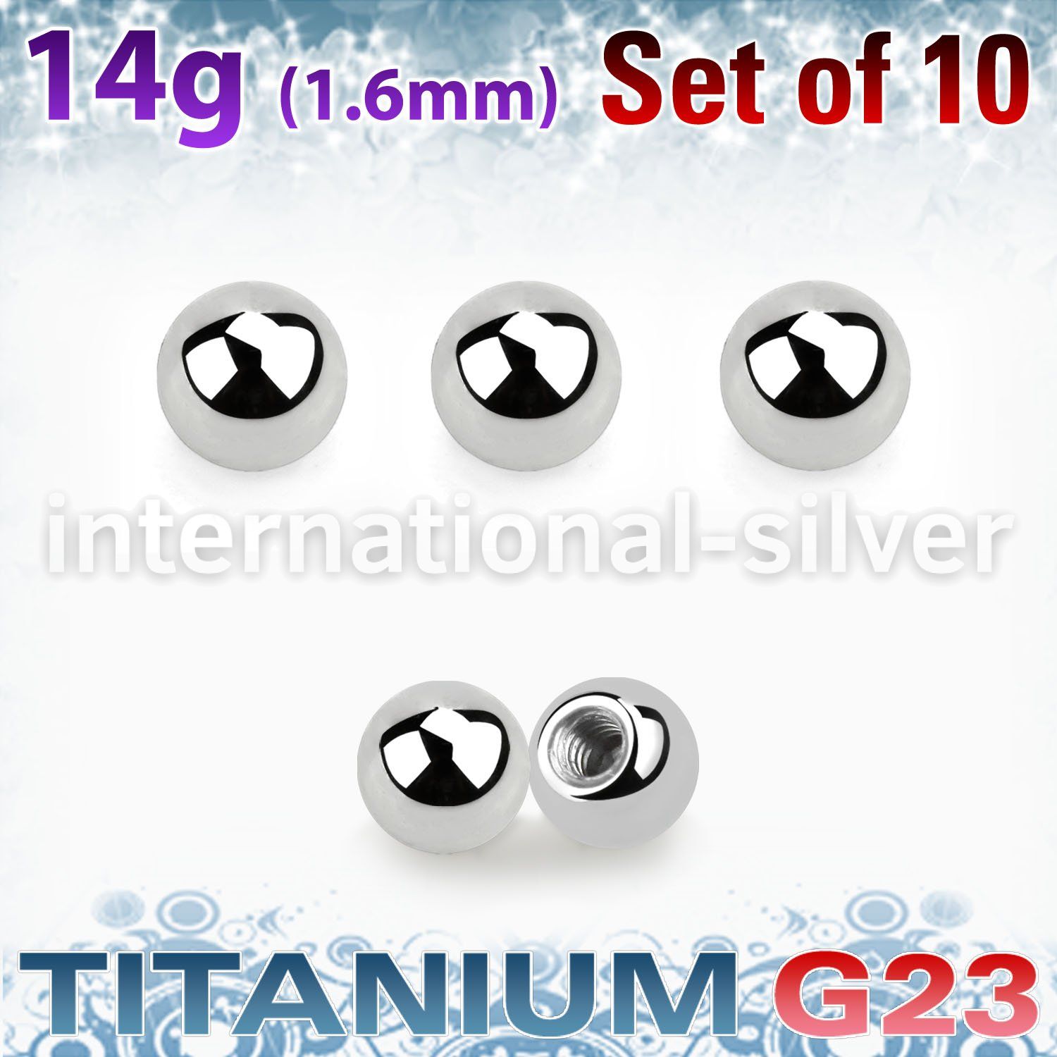 xubal3g loose body jewelry parts titanium g23 implant grade 