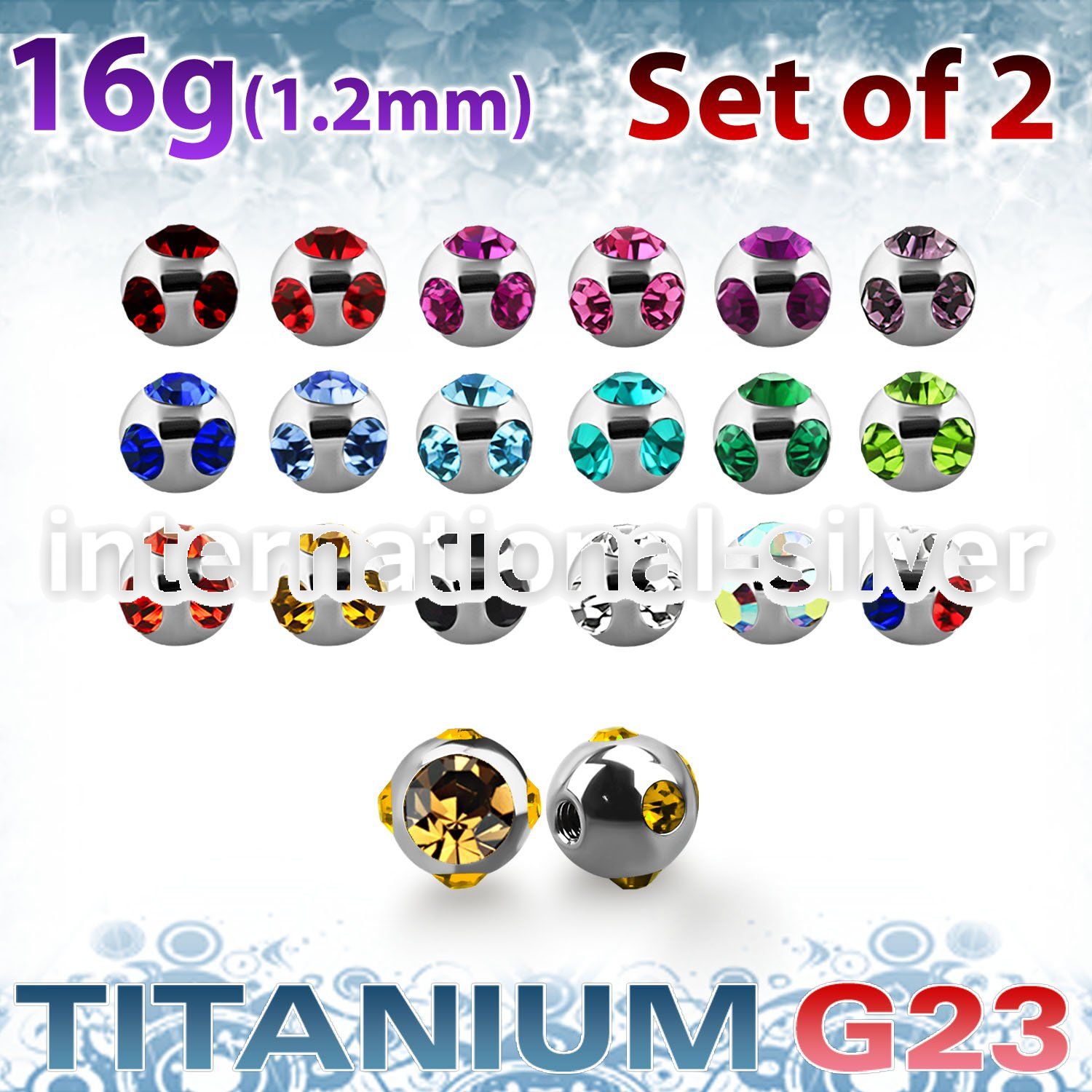 xumjb25 loose body jewelry parts titanium g23 implant grade belly button