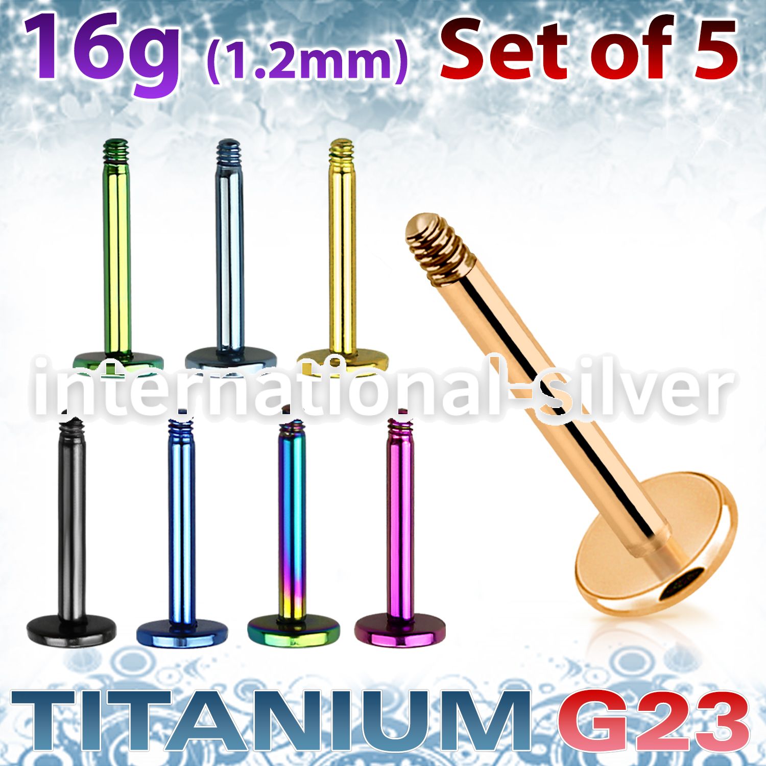 xutlb16 loose body jewelry parts anodized titanium g23 implant grade belly button