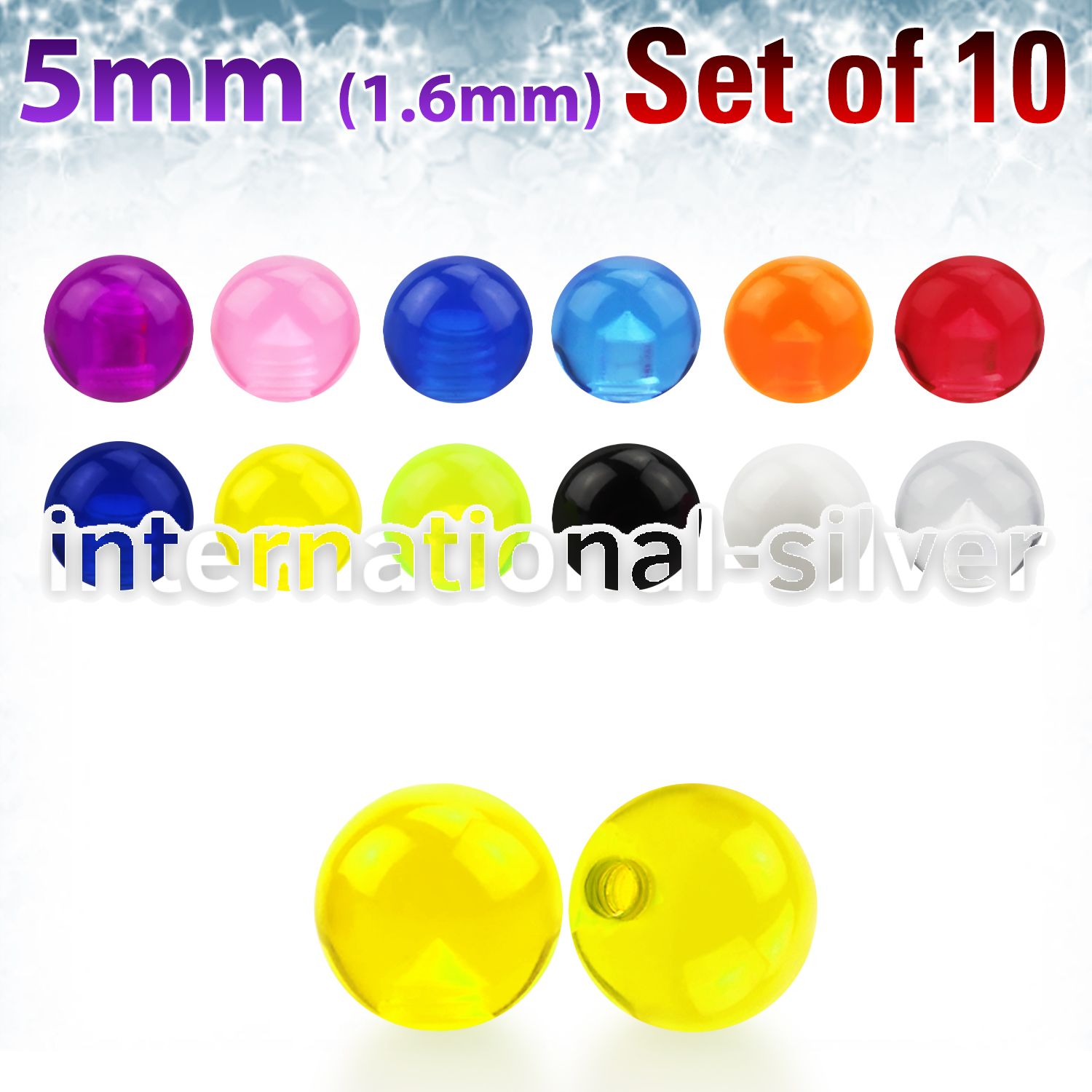 xuvb5 loose body jewelry parts acrylic body jewelry belly button