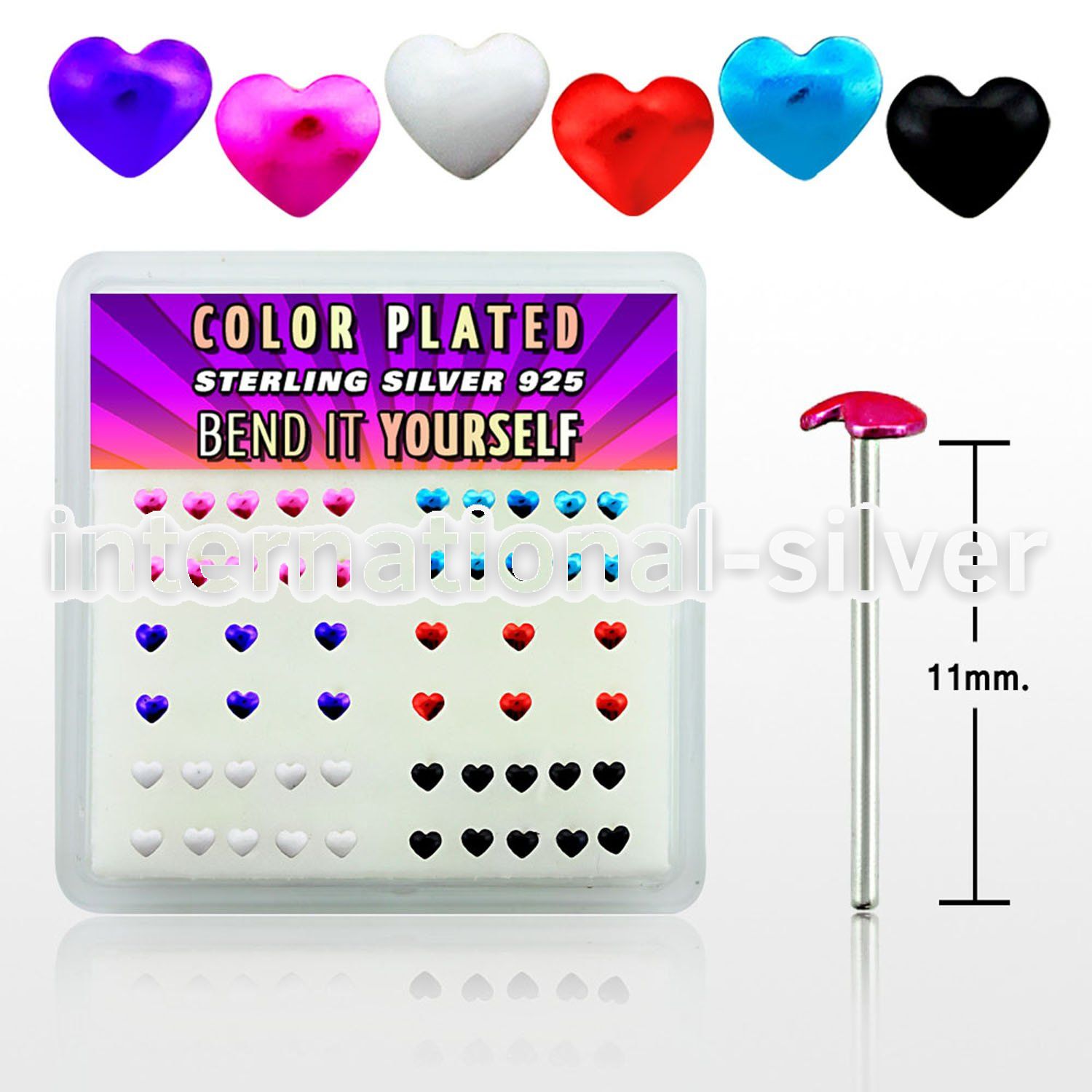 yxphr bend it to fit nose studs silver 925 nose