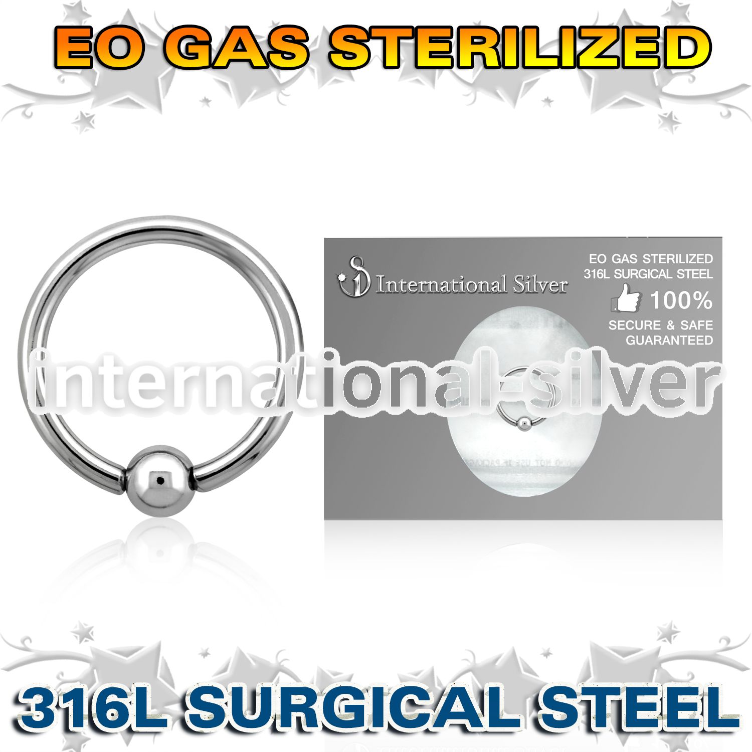 zbcr14 hoops captive rings surgical steel 316l nose