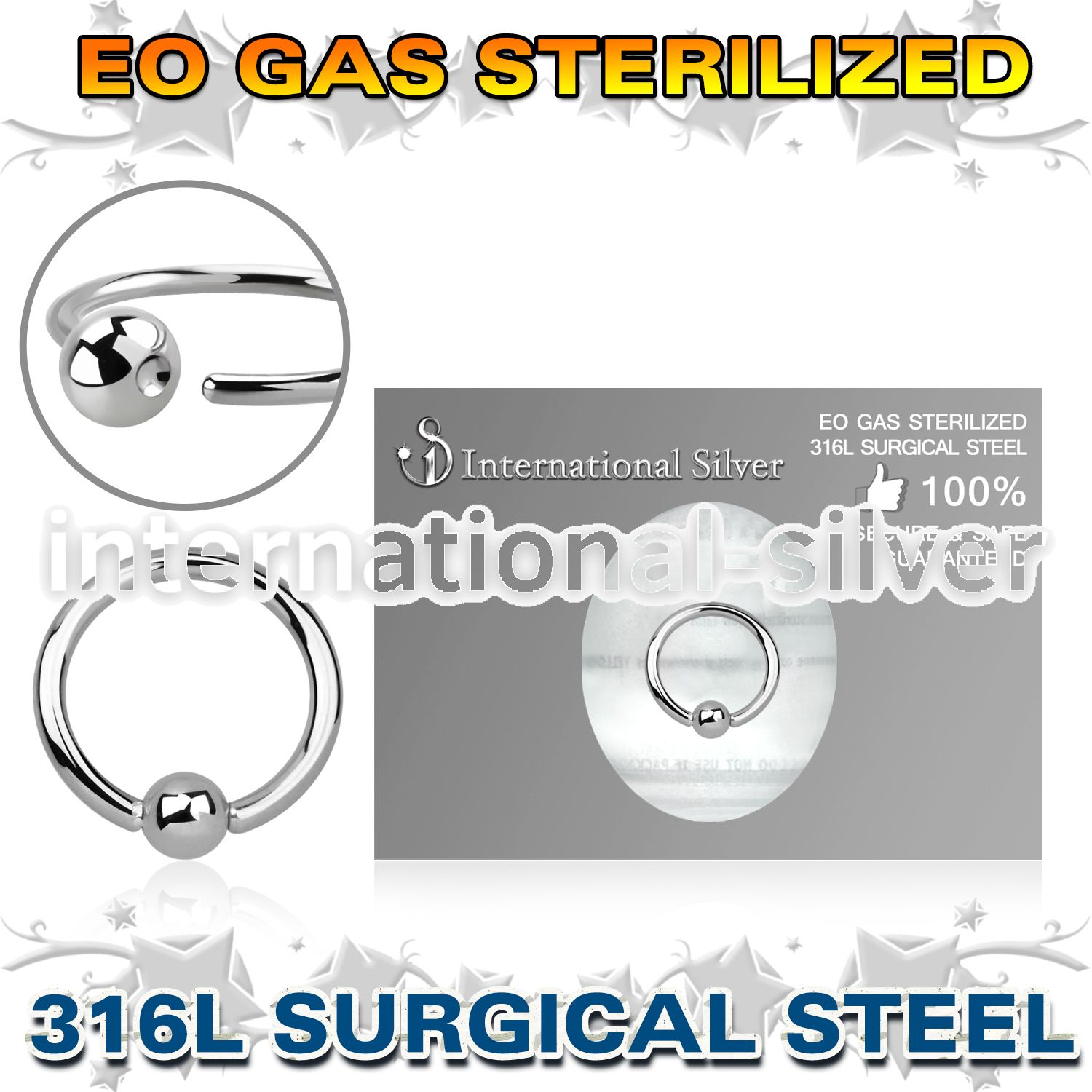 zbedr16 annealed steel captive bead ring sterilized 3mm