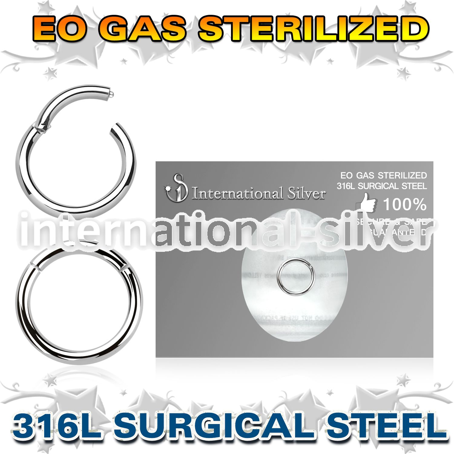 zsegh14 surgical steel segment hoop eo gas