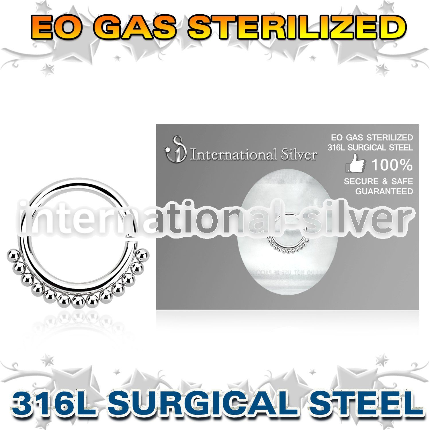 zsepn sterilized bendable steel septum ring lining balls