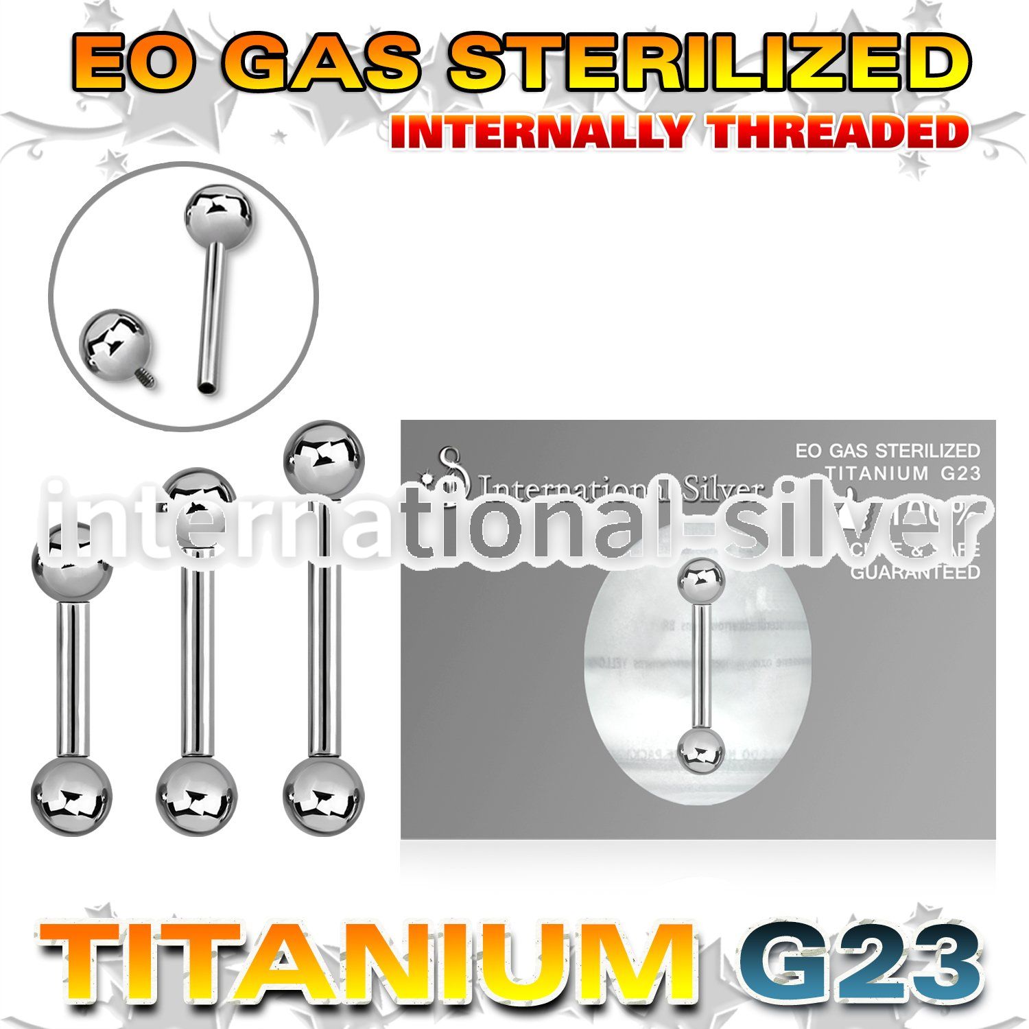 zubbsin sterilized titanium barbell 14g balls internal
