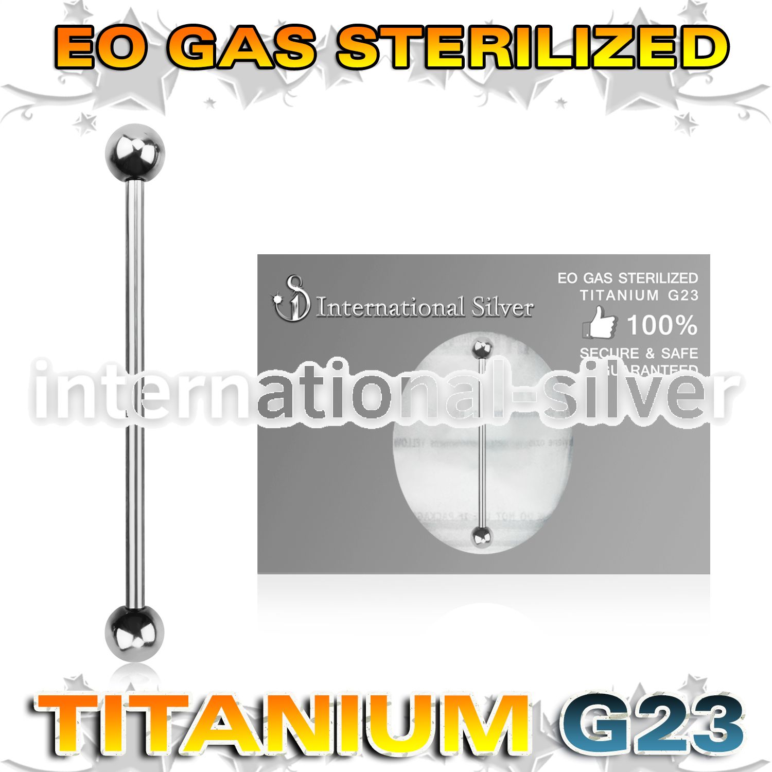 zuindb titanium industrial barbell sterilized