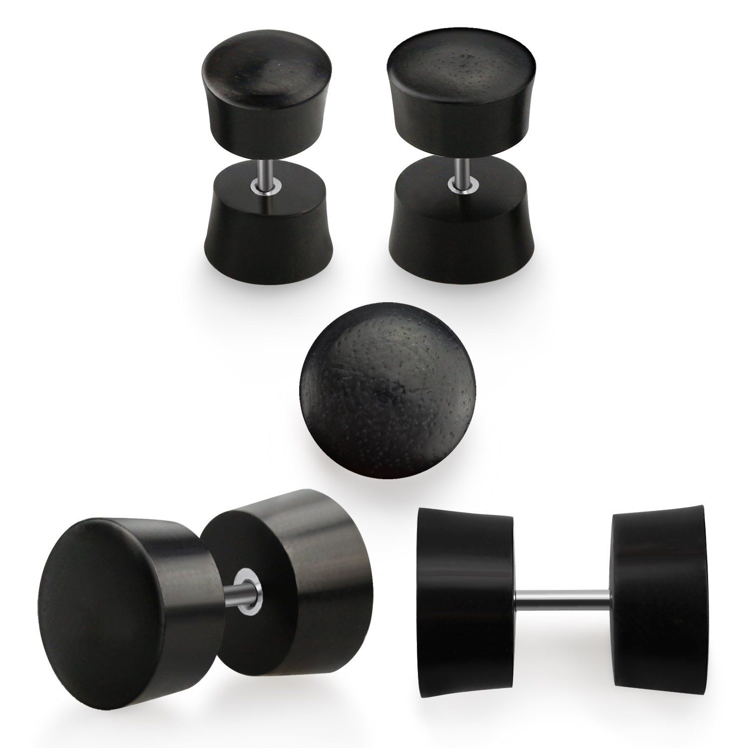 ipare cheaters  illusion plugs and tapers organic body jewelry ear lobe