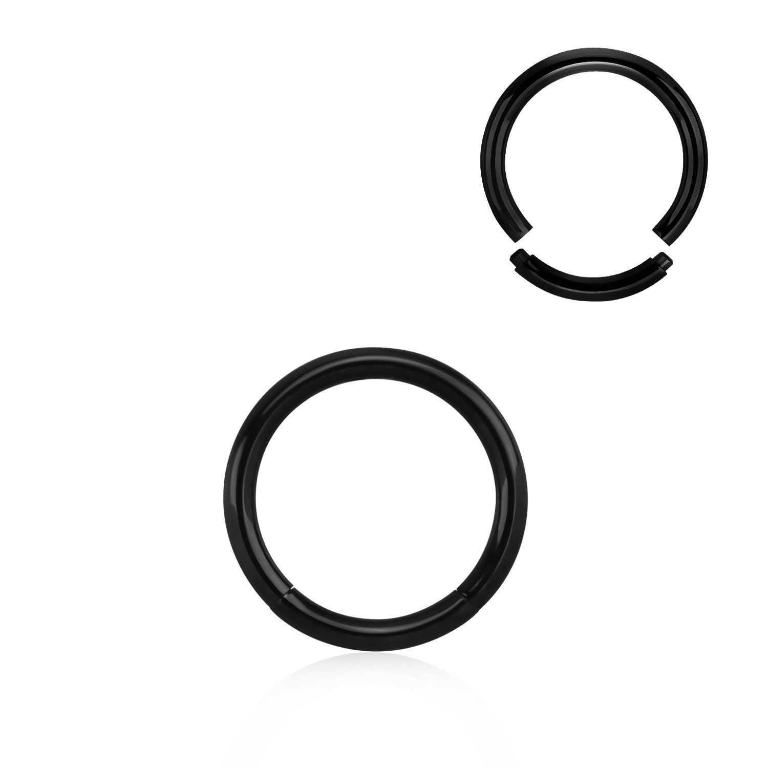 segt12 seamless segment rings anodized surgical steel 316l ear lobe